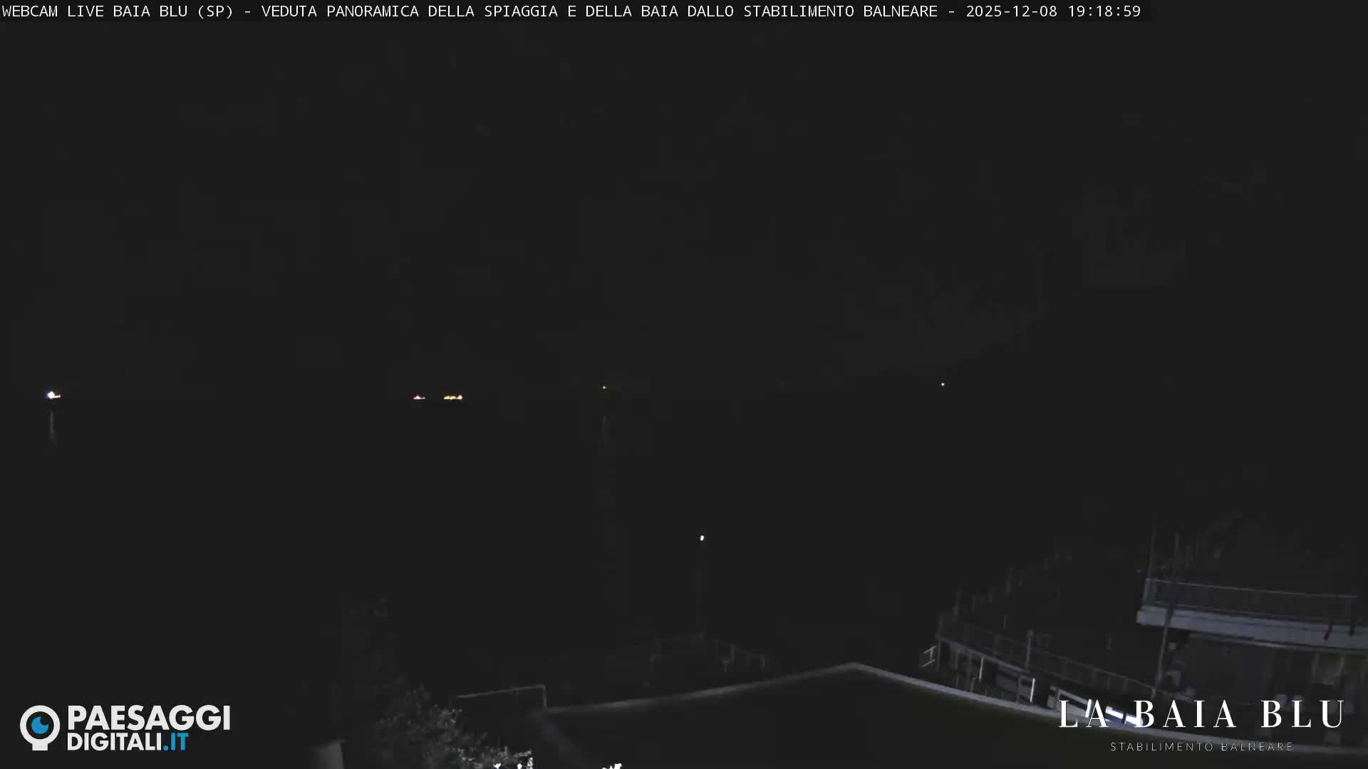 Baia Blu Beach live Cam - La Spezia, Liguria, Italy