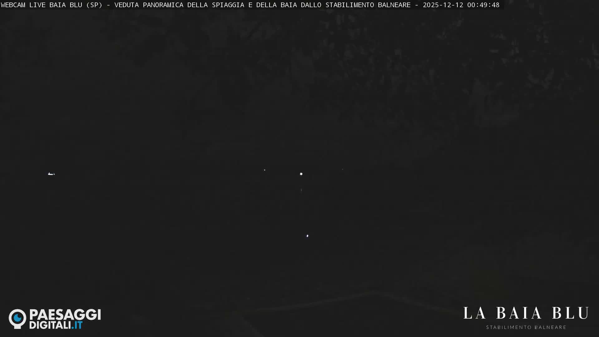 Baia Blu Beach live Cam - La Spezia, Liguria, Italy