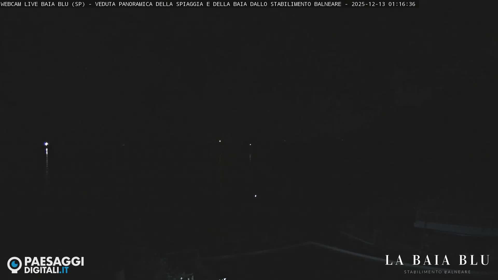 Baia Blu Beach live Cam - La Spezia, Liguria, Italy