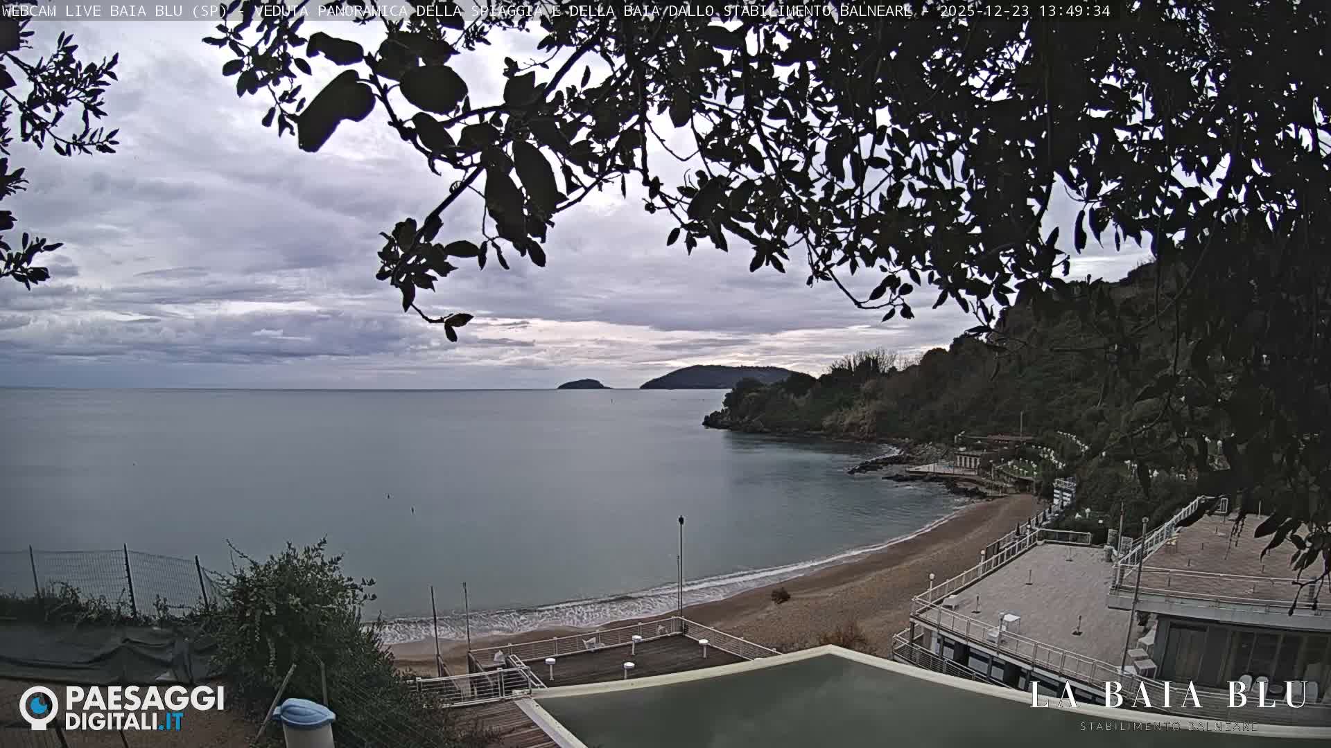 Baia Blu Beach live Cam - La Spezia, Liguria, Italy
