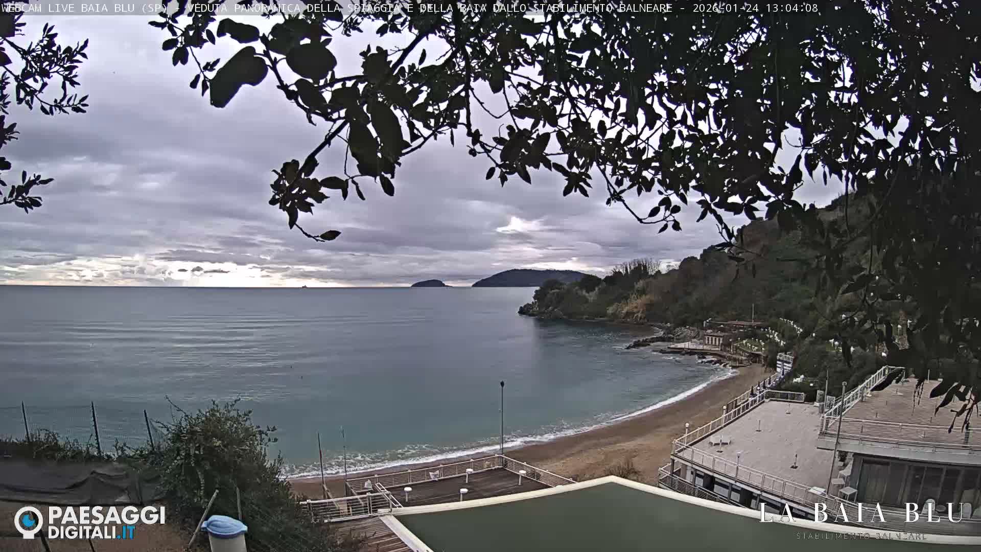 Baia Blu Beach live Cam - La Spezia, Liguria, Italy