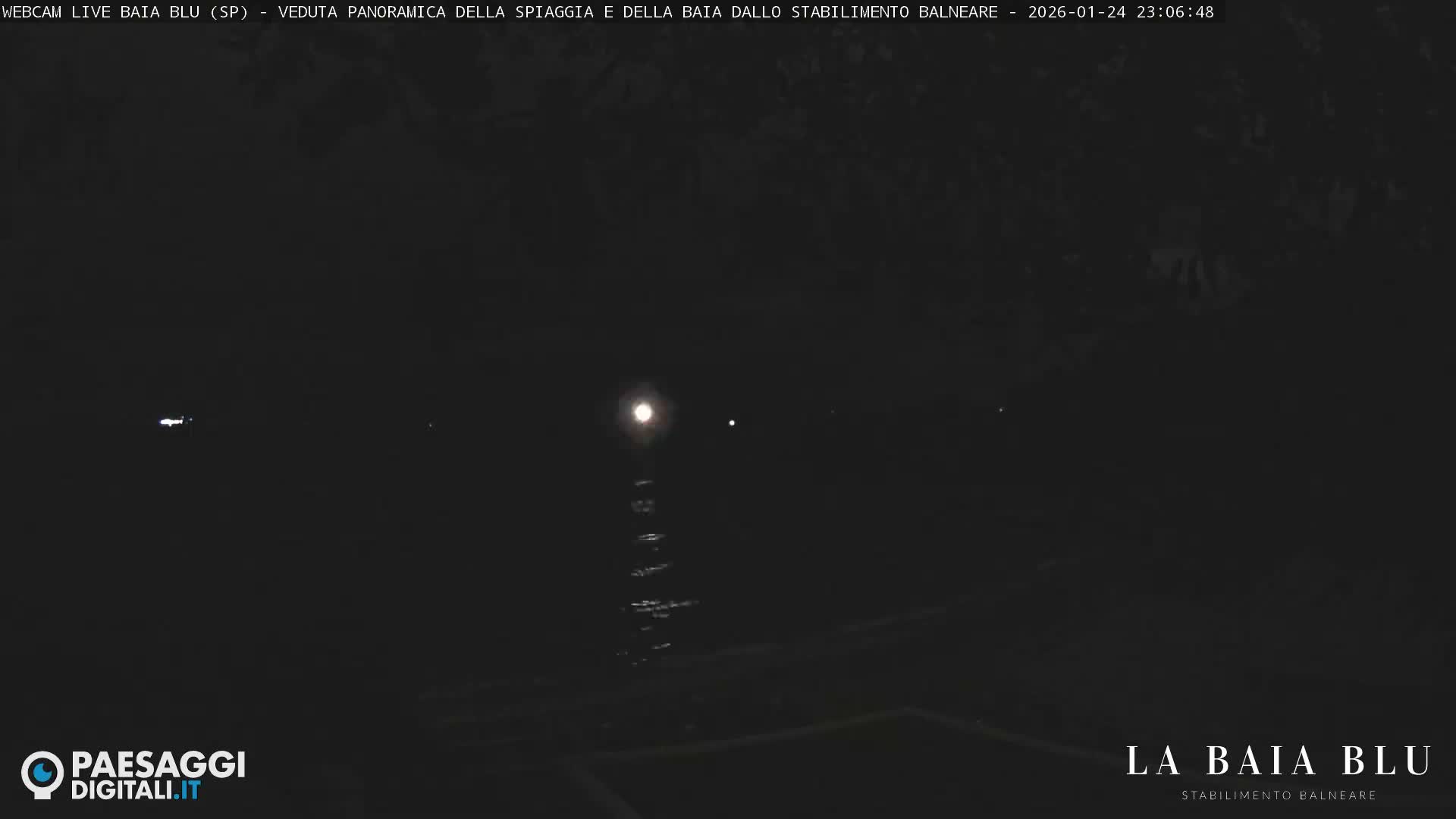 Baia Blu Beach live Cam - La Spezia, Liguria, Italy
