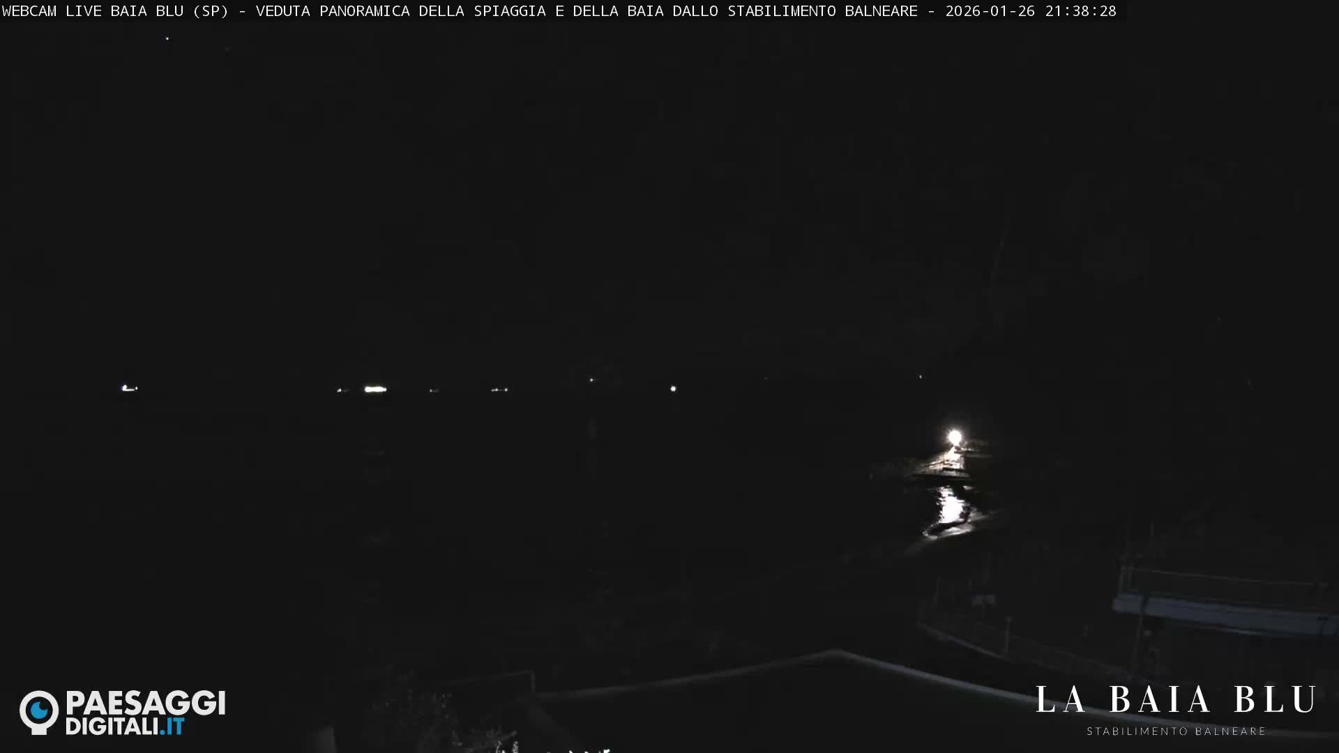 Baia Blu Beach live Cam - La Spezia, Liguria, Italy