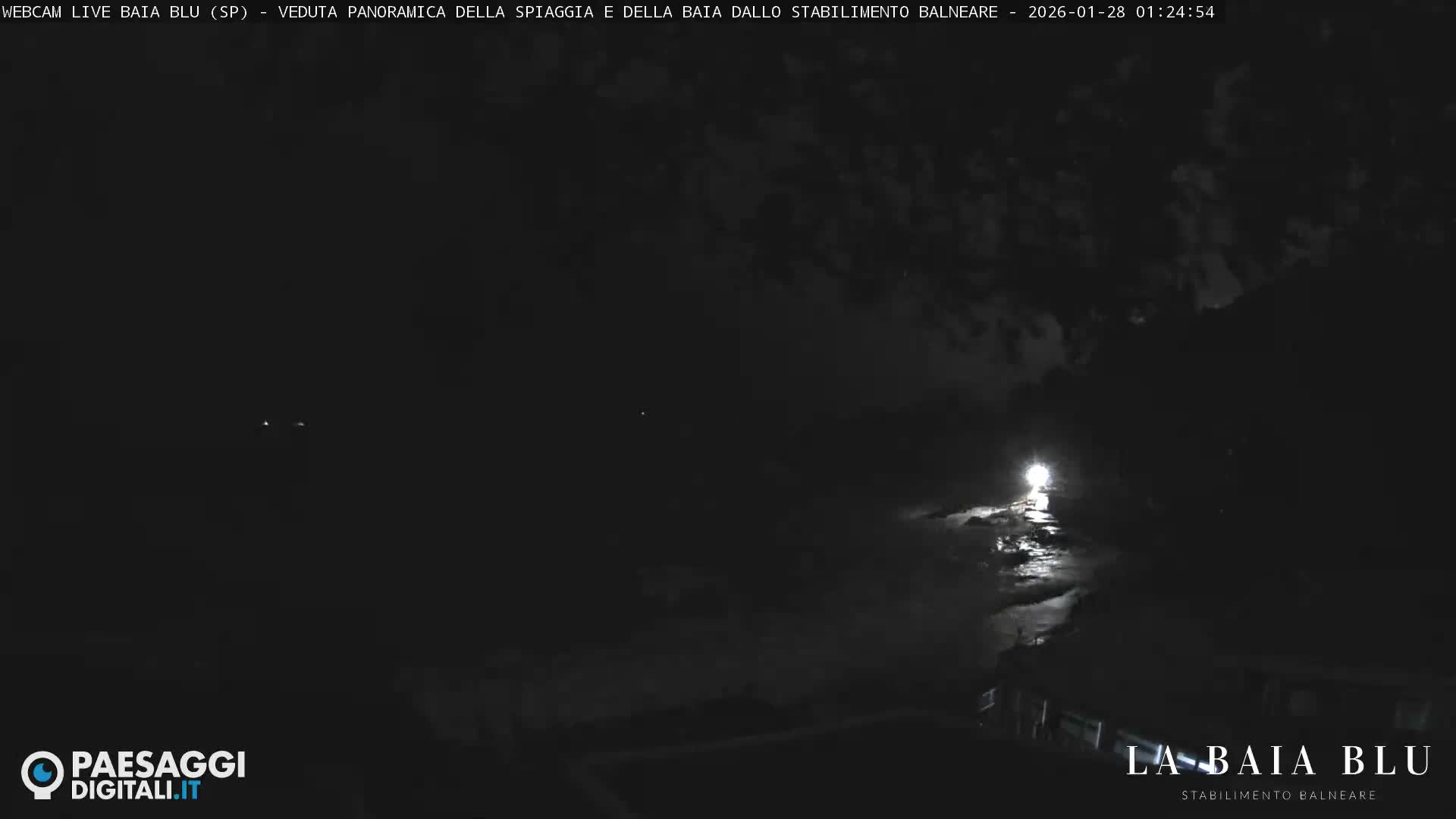 Baia Blu Beach live Cam - La Spezia, Liguria, Italy