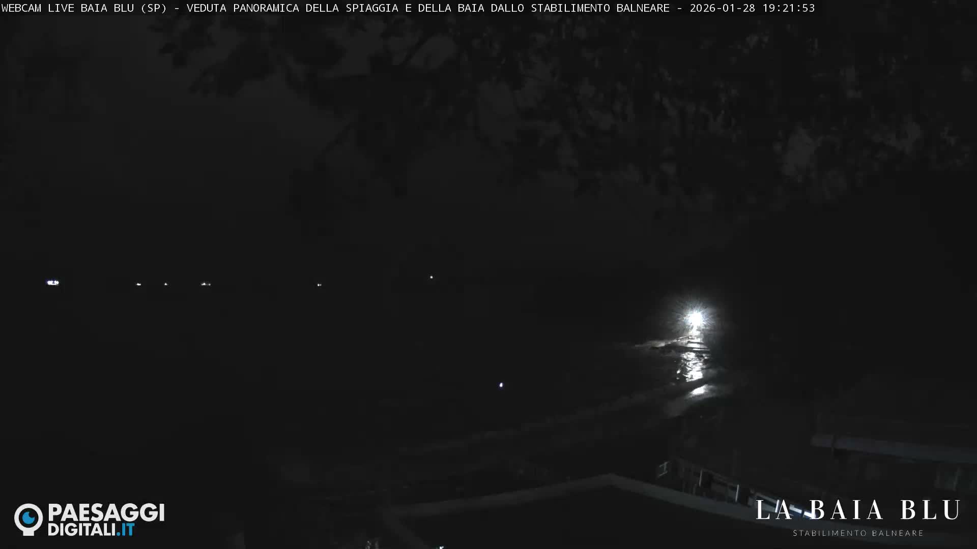 Baia Blu Beach live Cam - La Spezia, Liguria, Italy