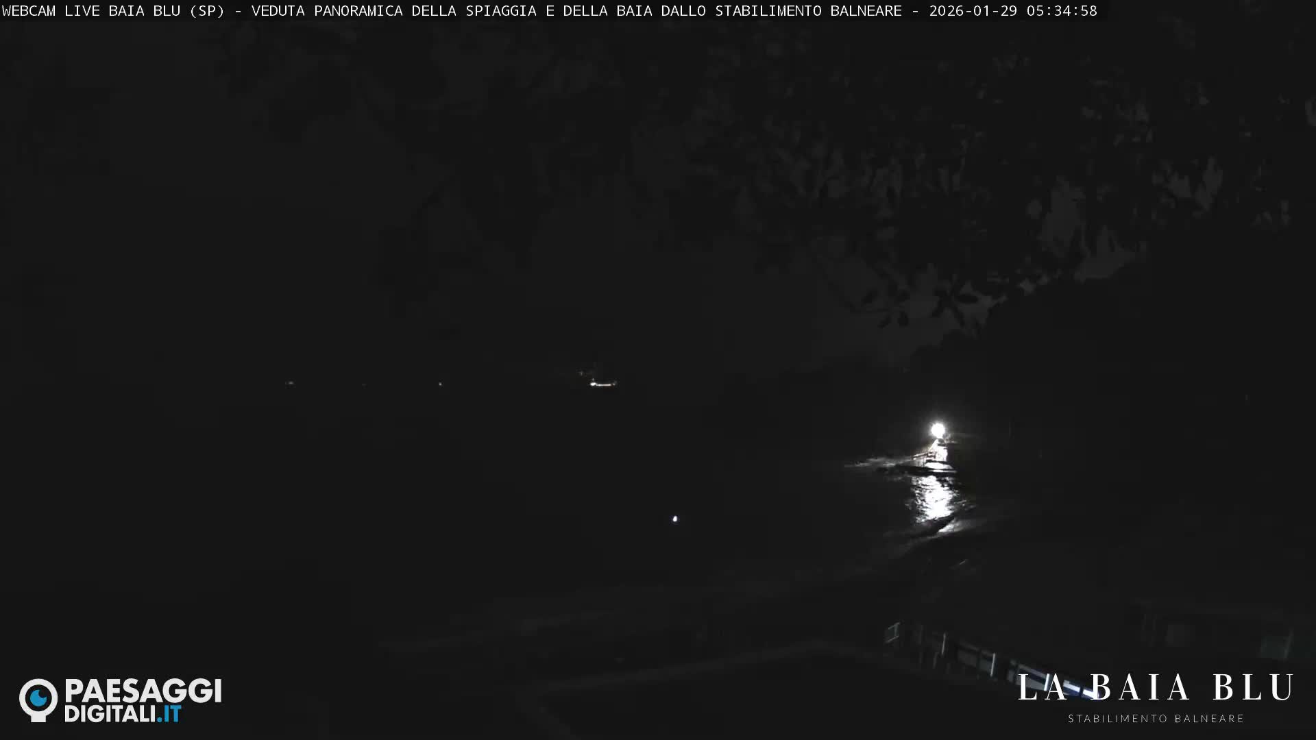Baia Blu Beach live Cam - La Spezia, Liguria, Italy
