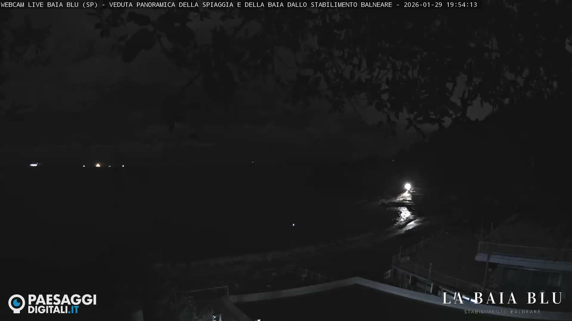 Baia Blu Beach live Cam - La Spezia, Liguria, Italy