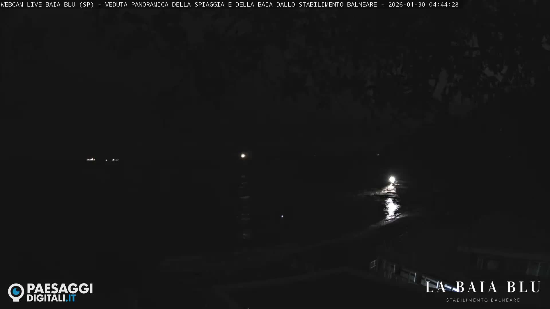 Baia Blu Beach live Cam - La Spezia, Liguria, Italy