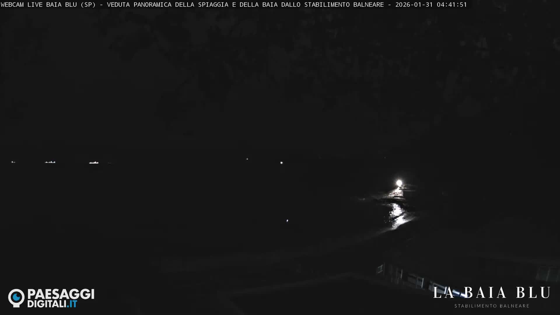 Baia Blu Beach live Cam - La Spezia, Liguria, Italy