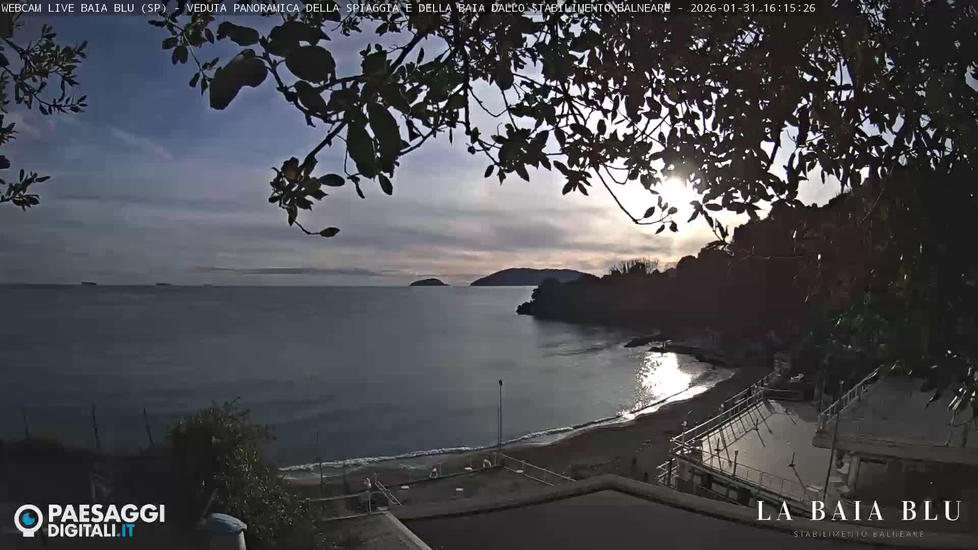 Baia Blu Beach live Cam - La Spezia, Liguria, Italy