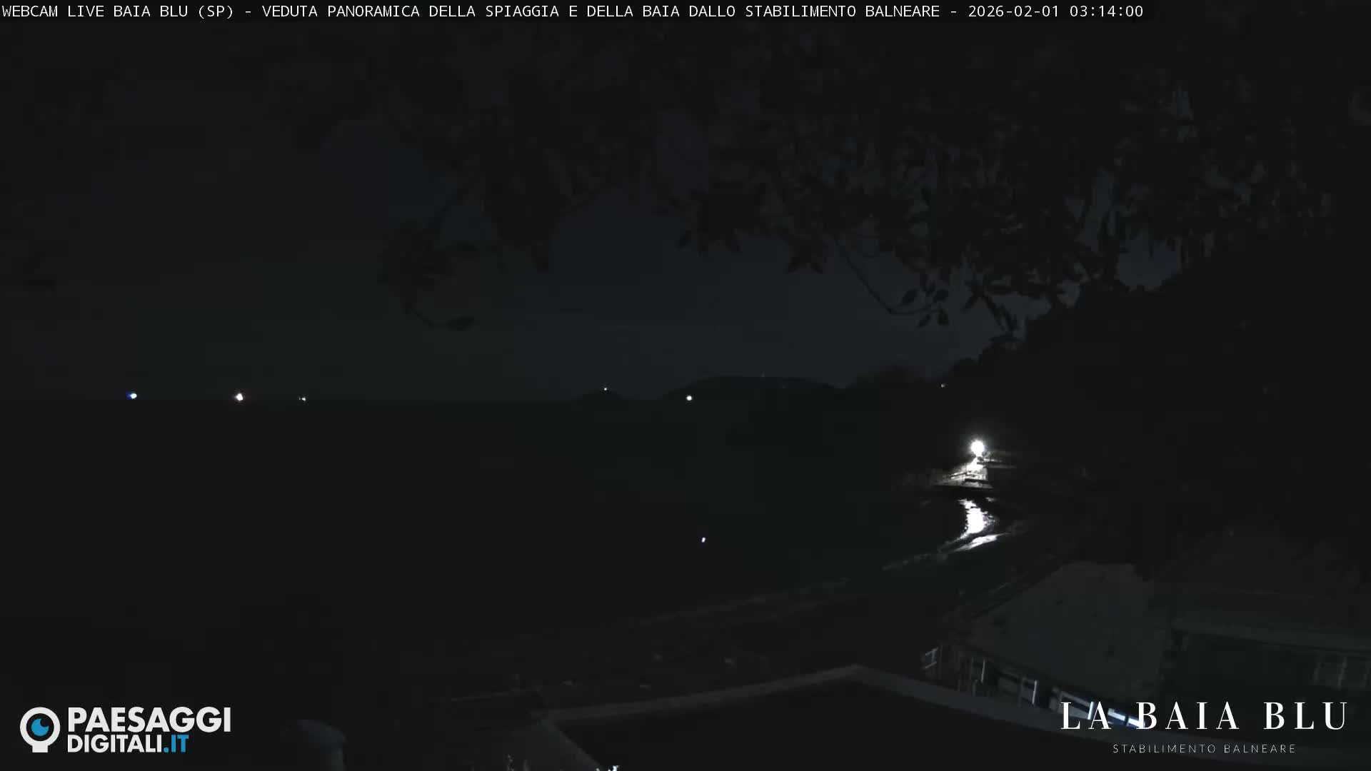 Baia Blu Beach live Cam - La Spezia, Liguria, Italy