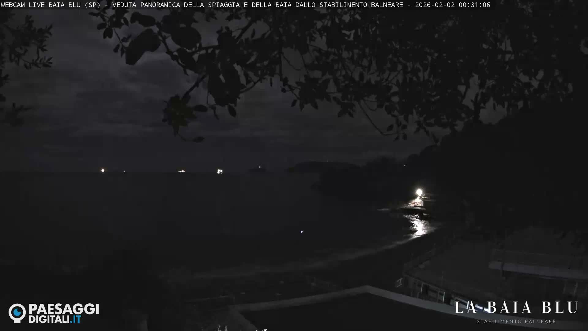 Baia Blu Beach live Cam - La Spezia, Liguria, Italy