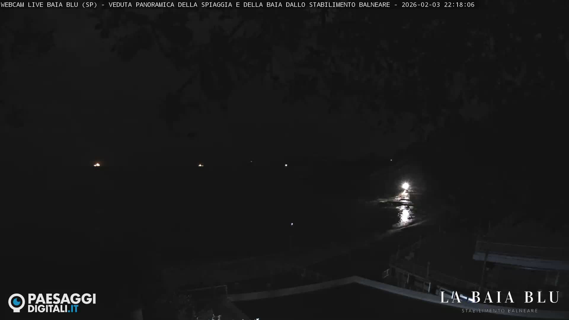 Baia Blu Beach live Cam - La Spezia, Liguria, Italy