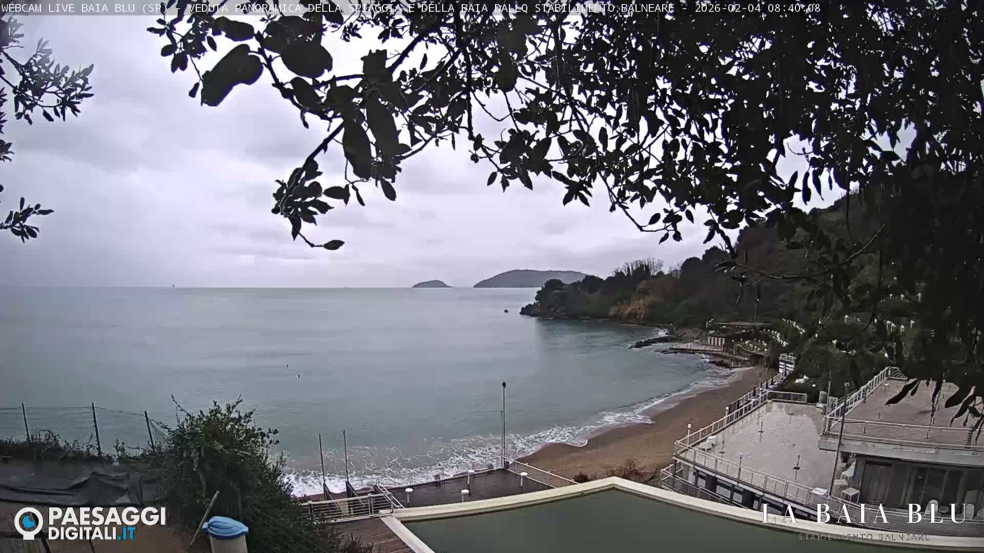 Baia Blu Beach live Cam - La Spezia, Liguria, Italy