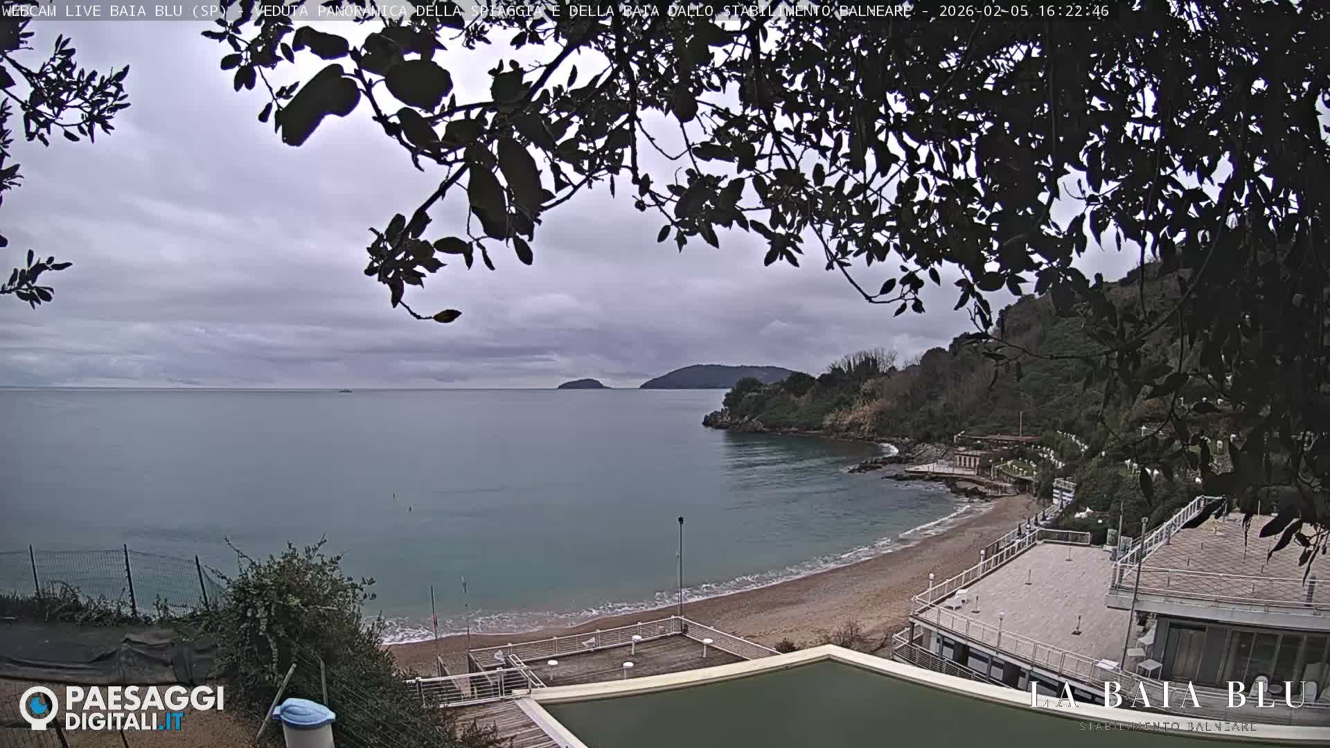 Baia Blu Beach live Cam - La Spezia, Liguria, Italy