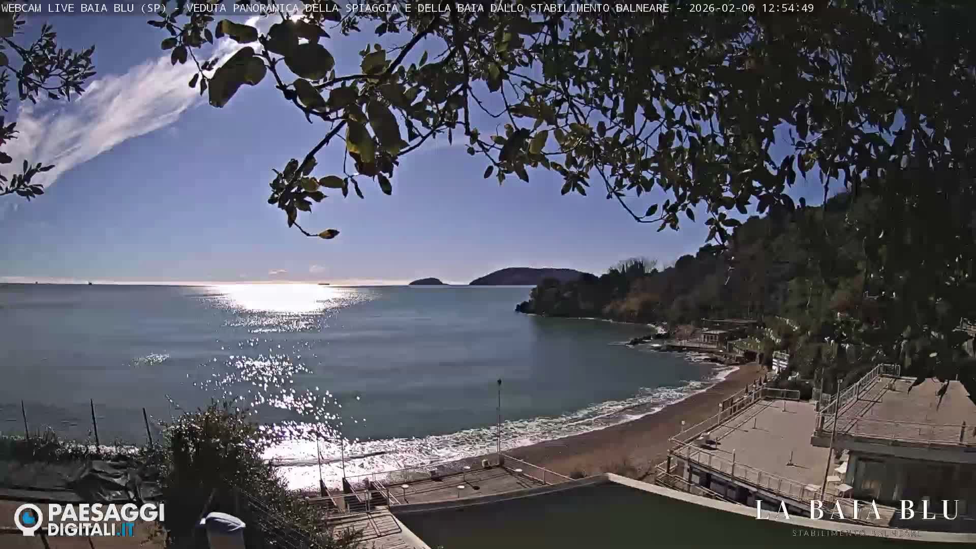 Baia Blu Beach live Cam - La Spezia, Liguria, Italy
