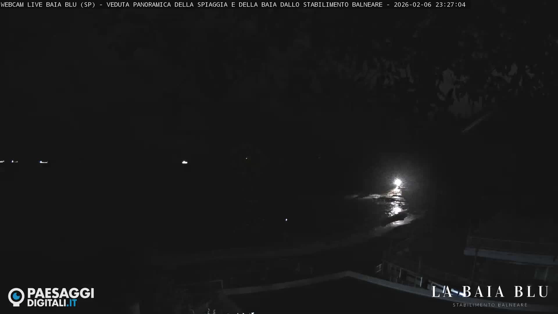 Baia Blu Beach live Cam - La Spezia, Liguria, Italy