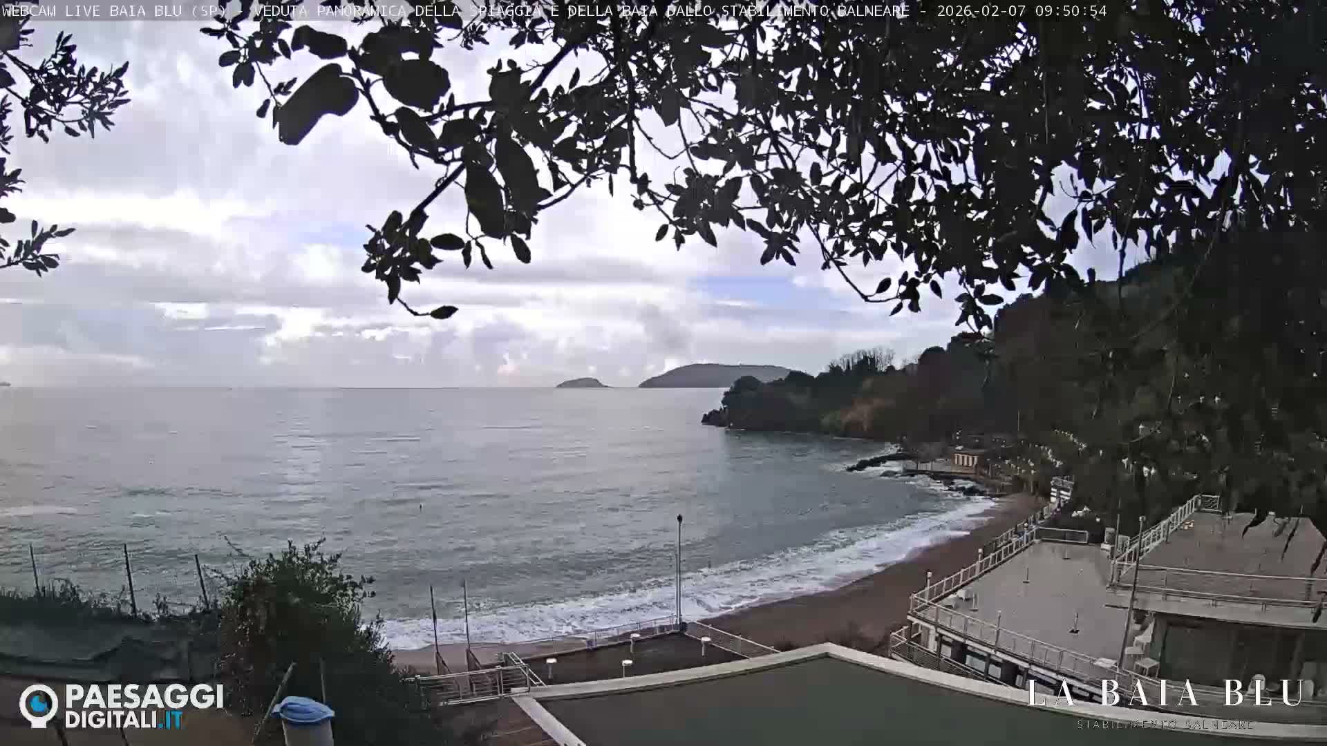 Baia Blu Beach live Cam - La Spezia, Liguria, Italy