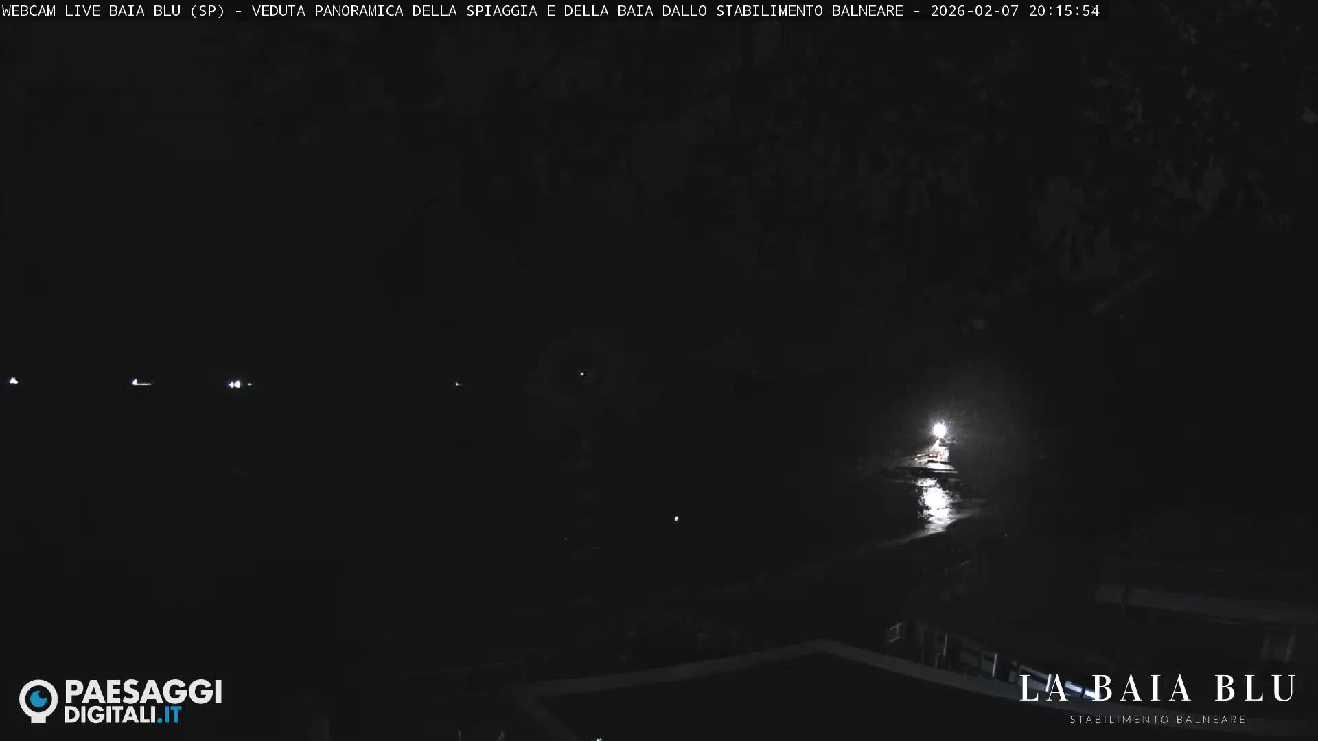Baia Blu Beach live Cam - La Spezia, Liguria, Italy