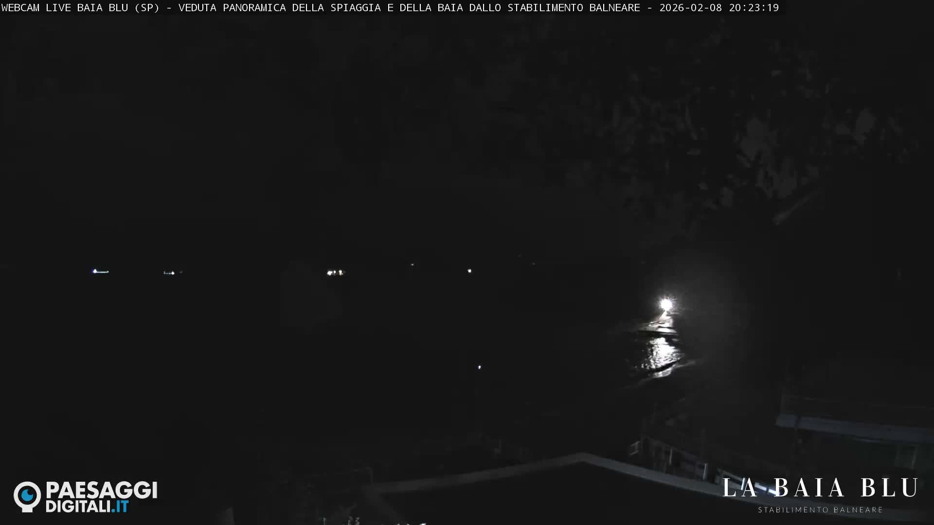 Baia Blu Beach live Cam - La Spezia, Liguria, Italy