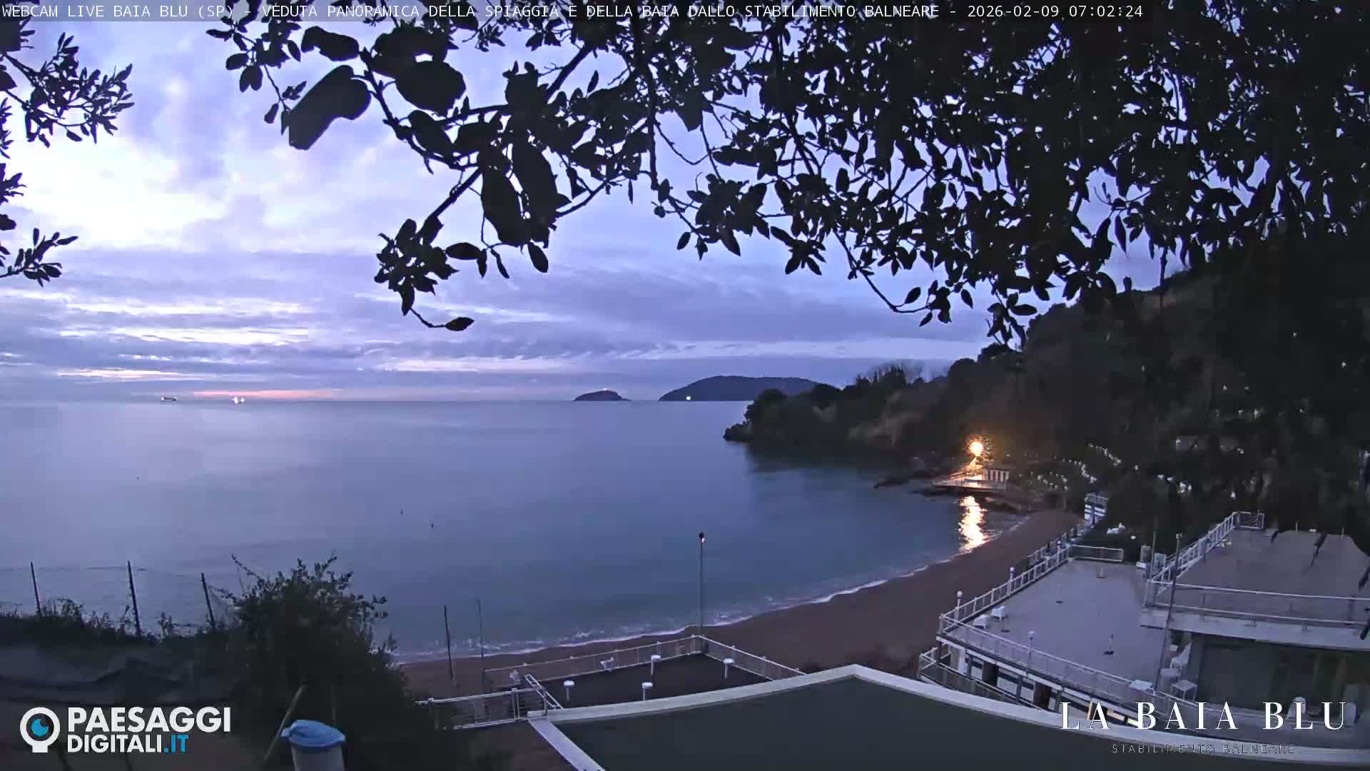 Baia Blu Beach live Cam - La Spezia, Liguria, Italy