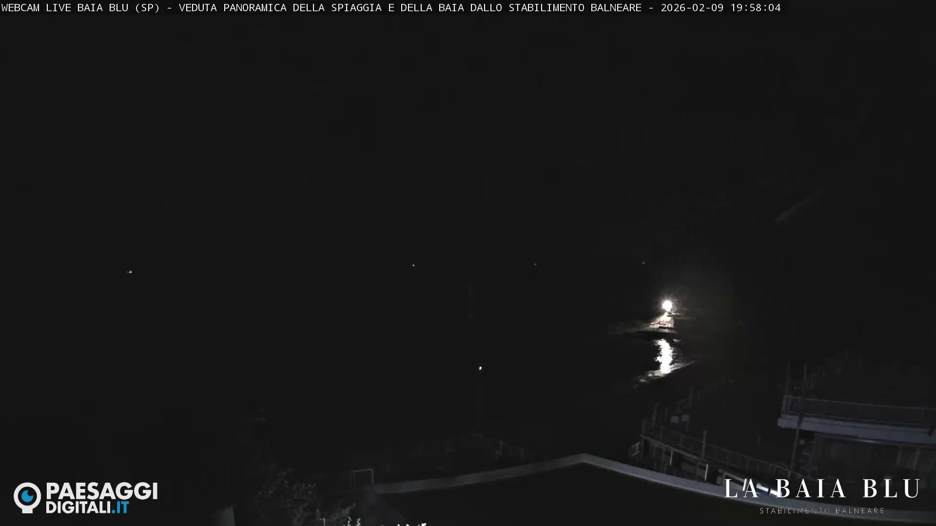 Baia Blu Beach live Cam - La Spezia, Liguria, Italy