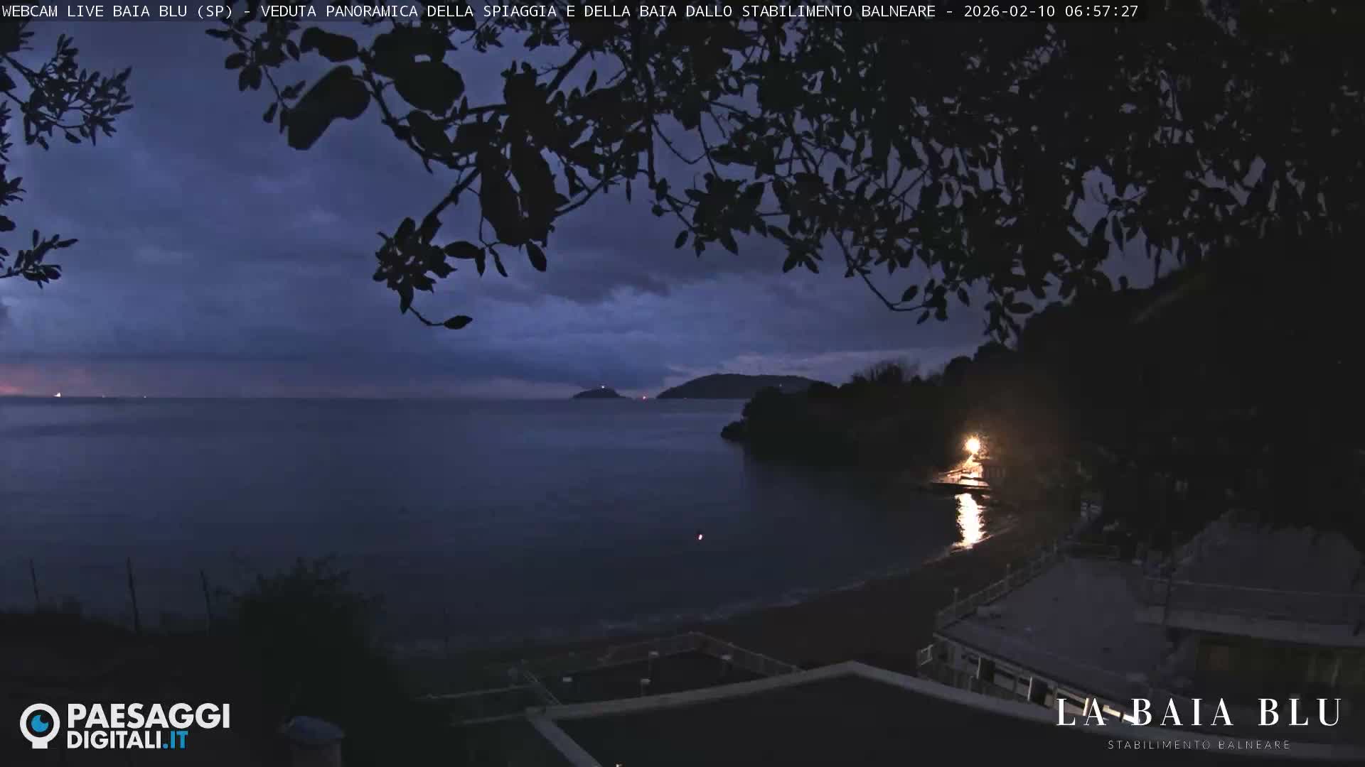 Baia Blu Beach live Cam - La Spezia, Liguria, Italy