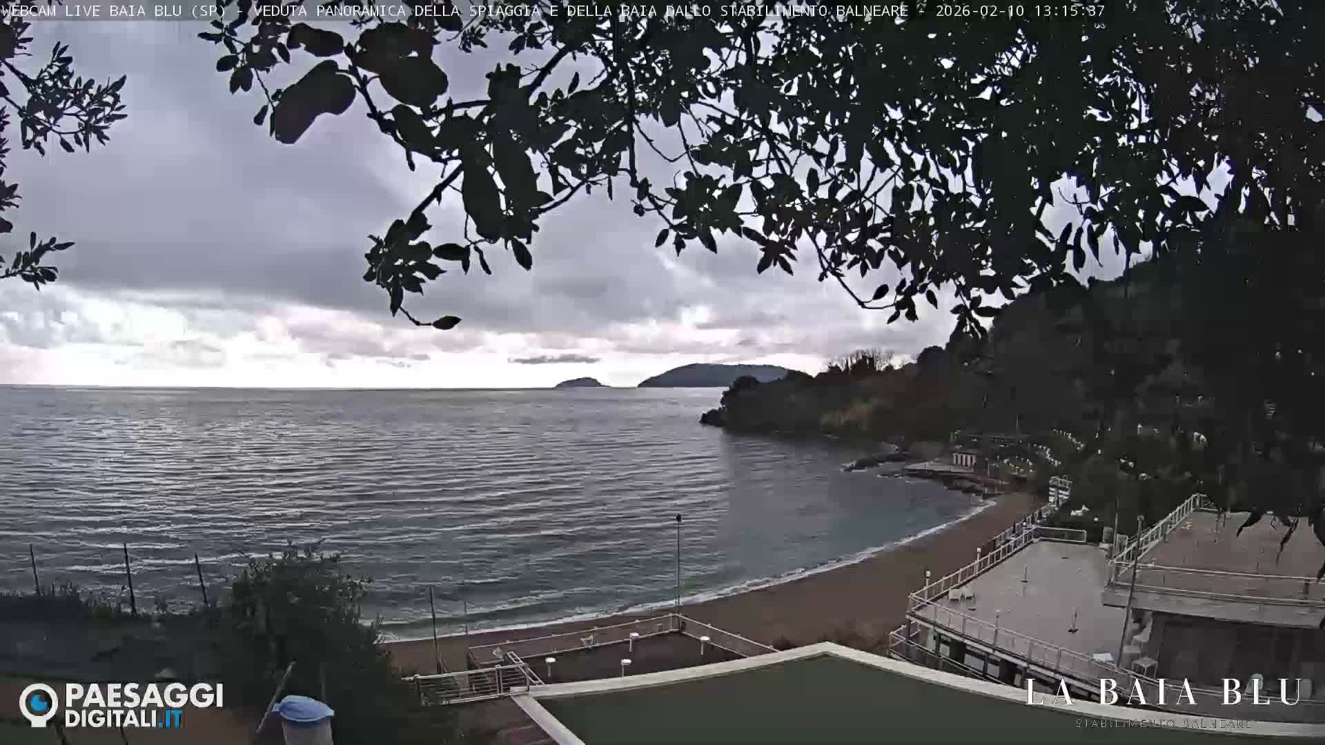 Baia Blu Beach live Cam - La Spezia, Liguria, Italy