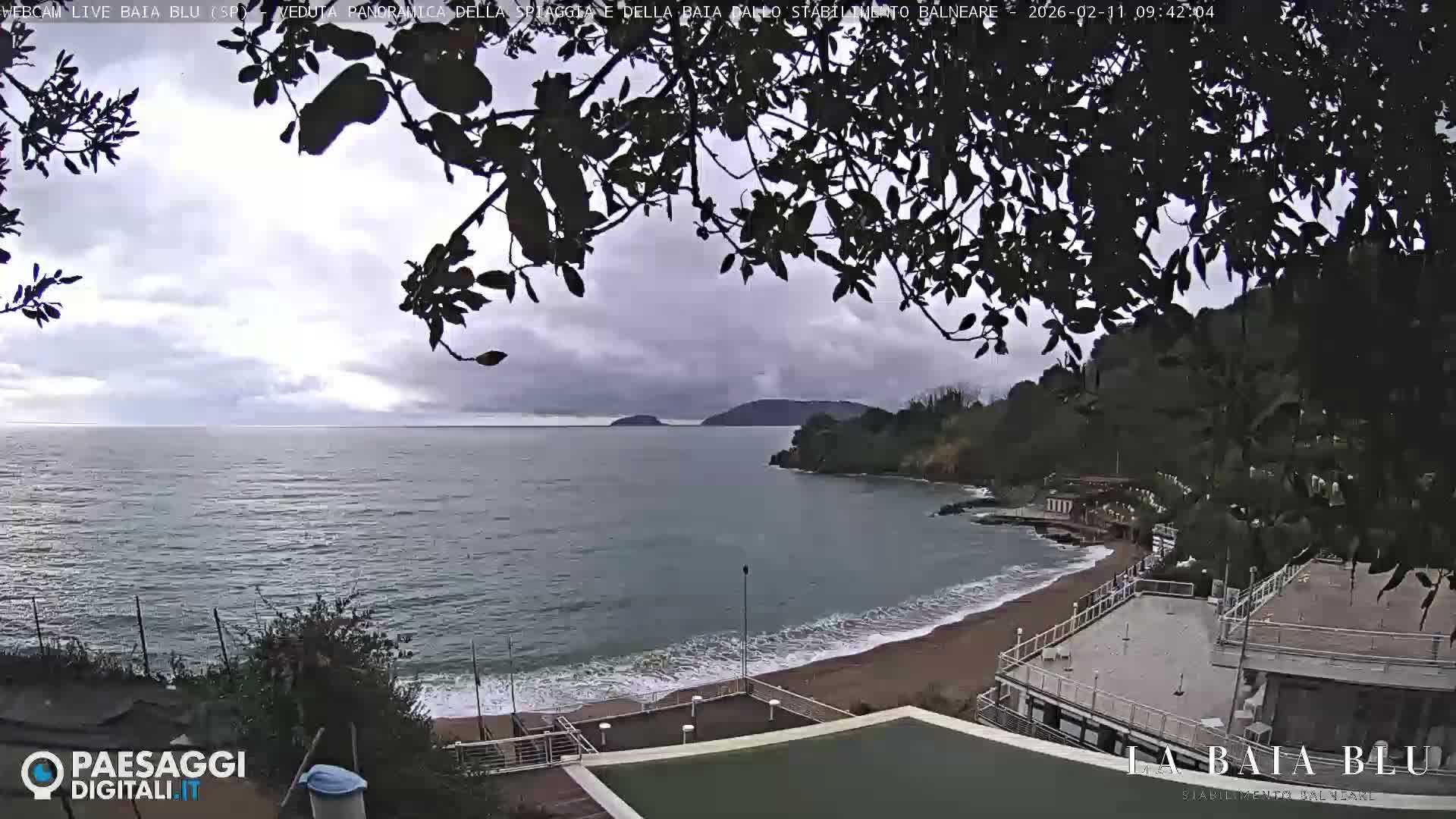 Baia Blu Beach live Cam - La Spezia, Liguria, Italy
