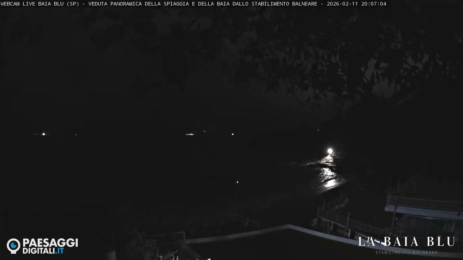 Baia Blu Beach live Cam - La Spezia, Liguria, Italy