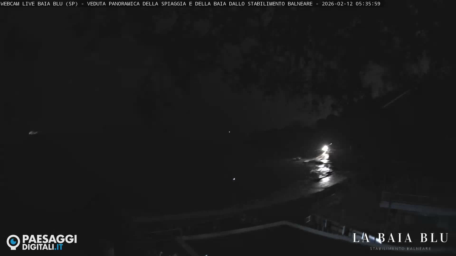 Baia Blu Beach live Cam - La Spezia, Liguria, Italy
