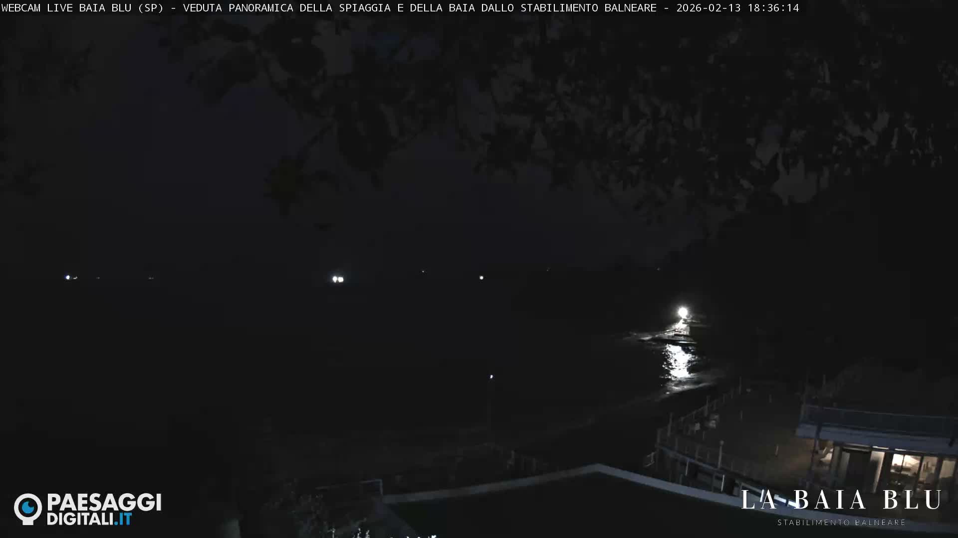 Baia Blu Beach live Cam - La Spezia, Liguria, Italy