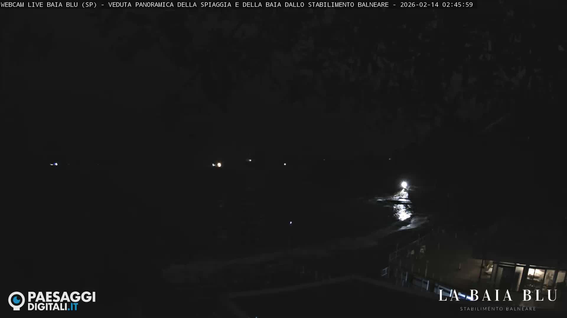 Baia Blu Beach live Cam - La Spezia, Liguria, Italy