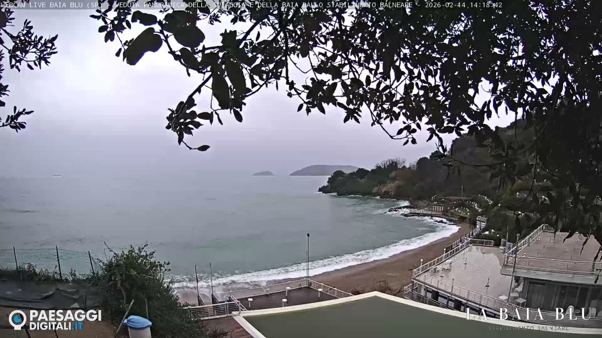 Baia Blu Beach live Cam - La Spezia, Liguria, Italy