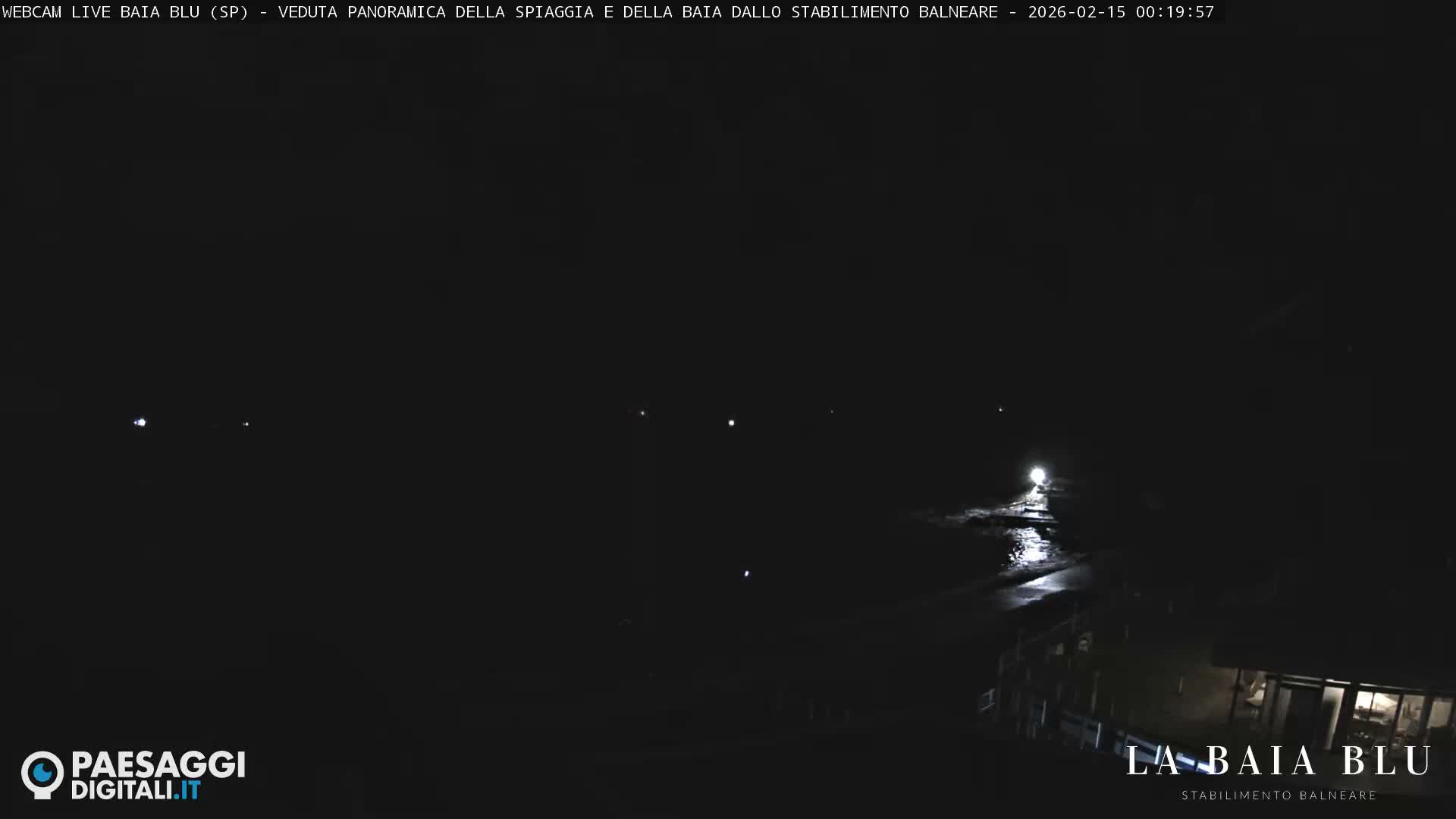 Baia Blu Beach live Cam - La Spezia, Liguria, Italy