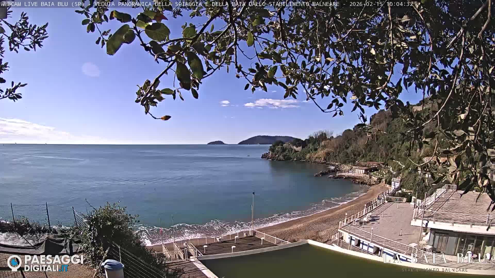 Baia Blu Beach live Cam - La Spezia, Liguria, Italy
