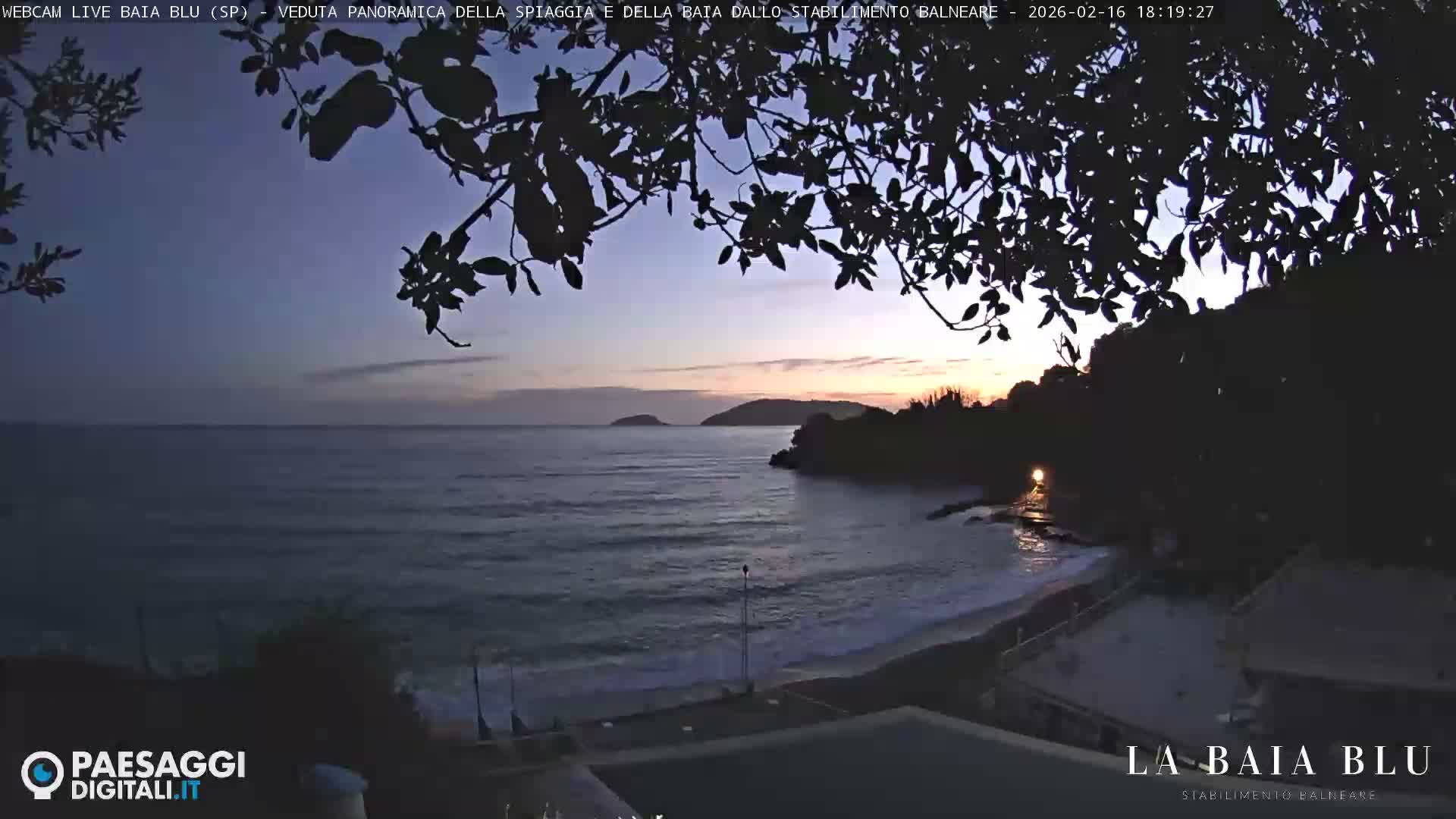 Baia Blu Beach live Cam - La Spezia, Liguria, Italy