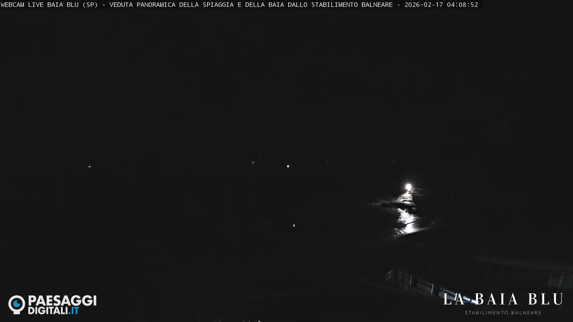 Baia Blu Beach live Cam - La Spezia, Liguria, Italy