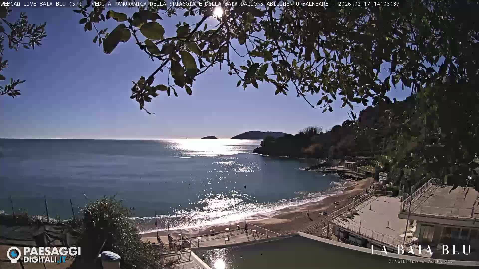 Baia Blu Beach live Cam - La Spezia, Liguria, Italy
