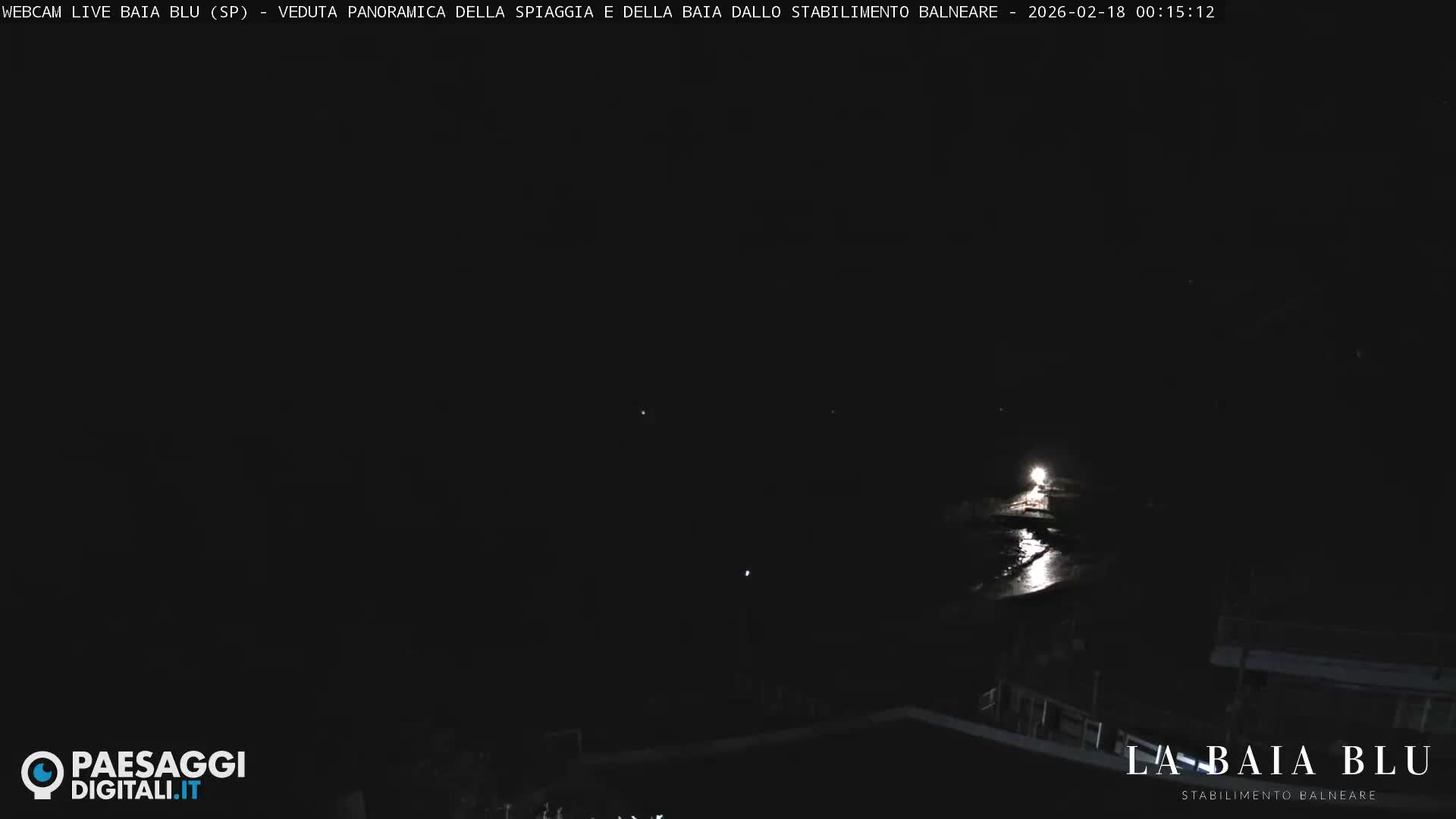 Baia Blu Beach live Cam - La Spezia, Liguria, Italy