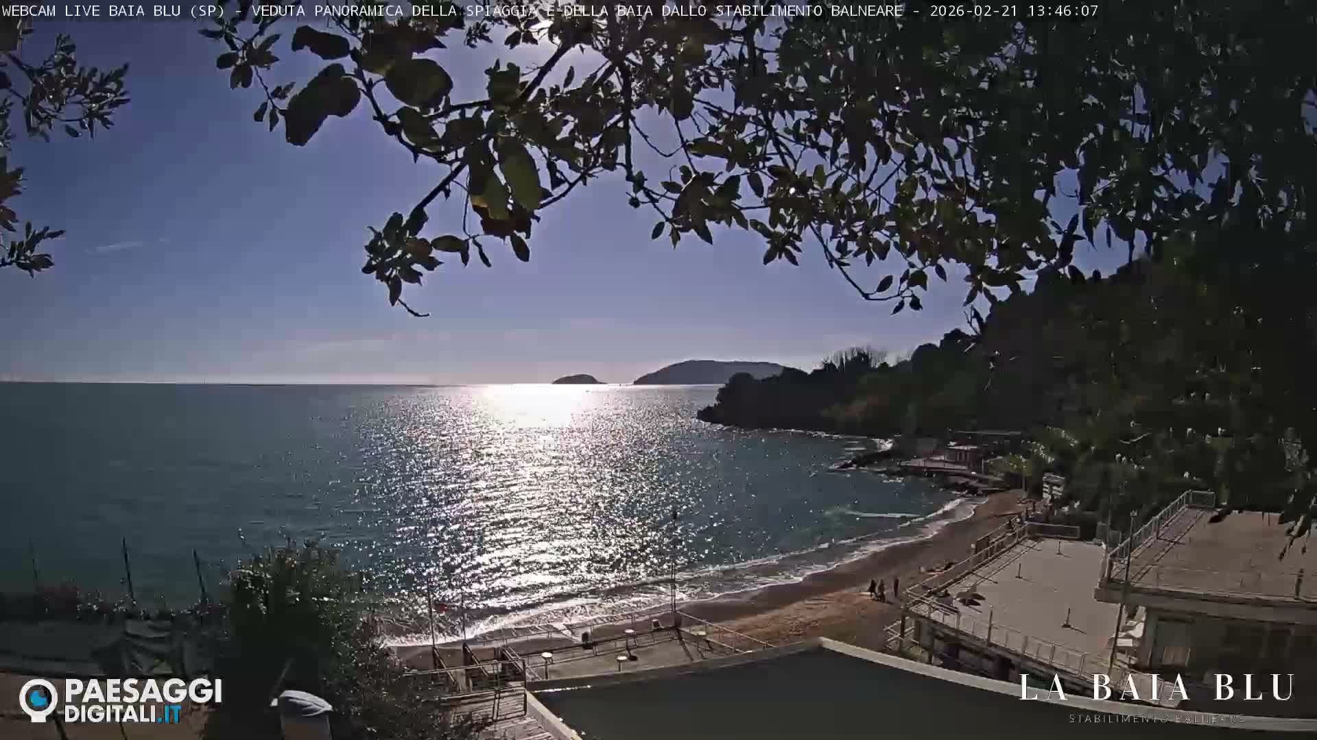 Baia Blu Beach live Cam - La Spezia, Liguria, Italy