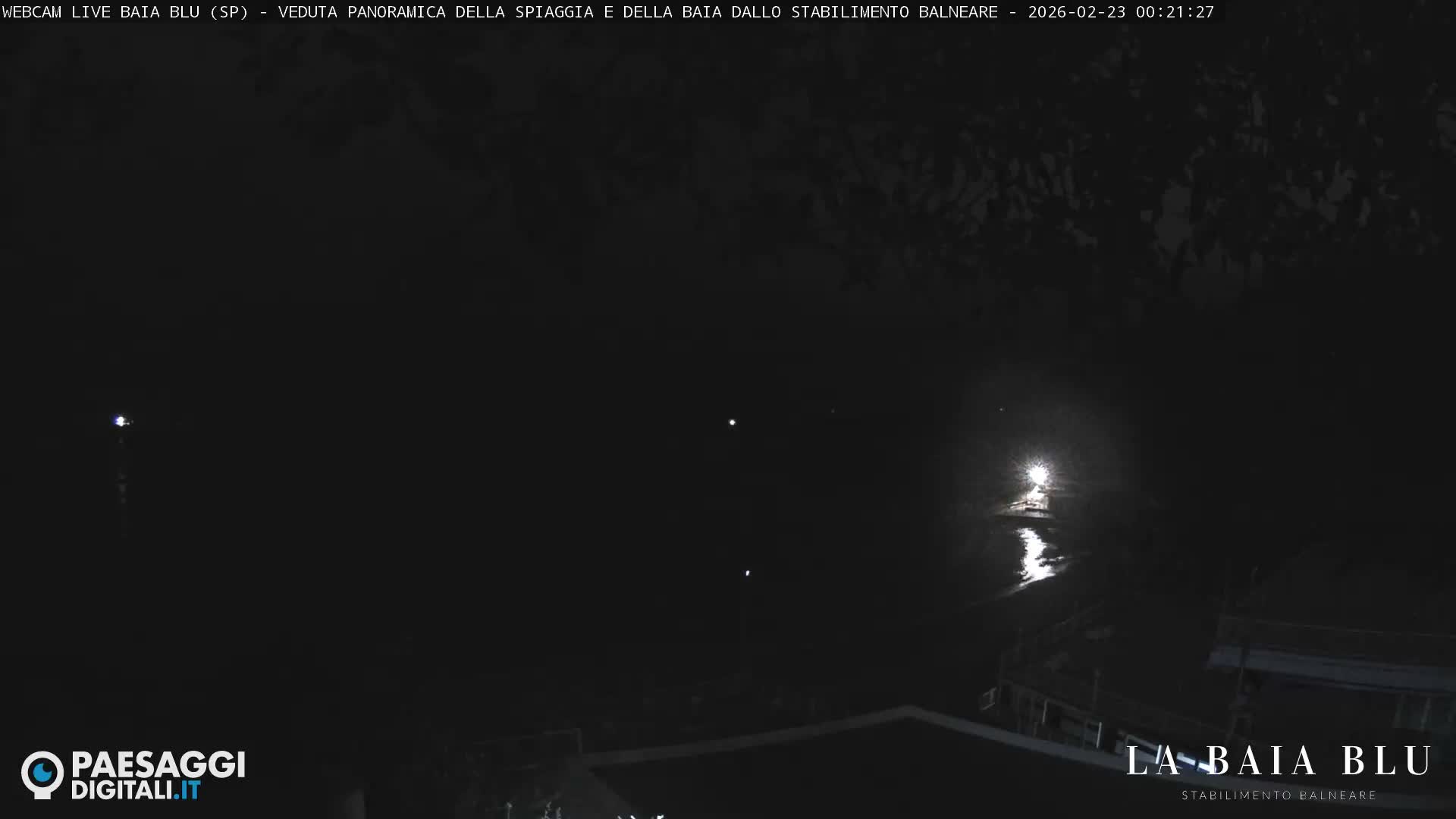 Baia Blu Beach live Cam - La Spezia, Liguria, Italy