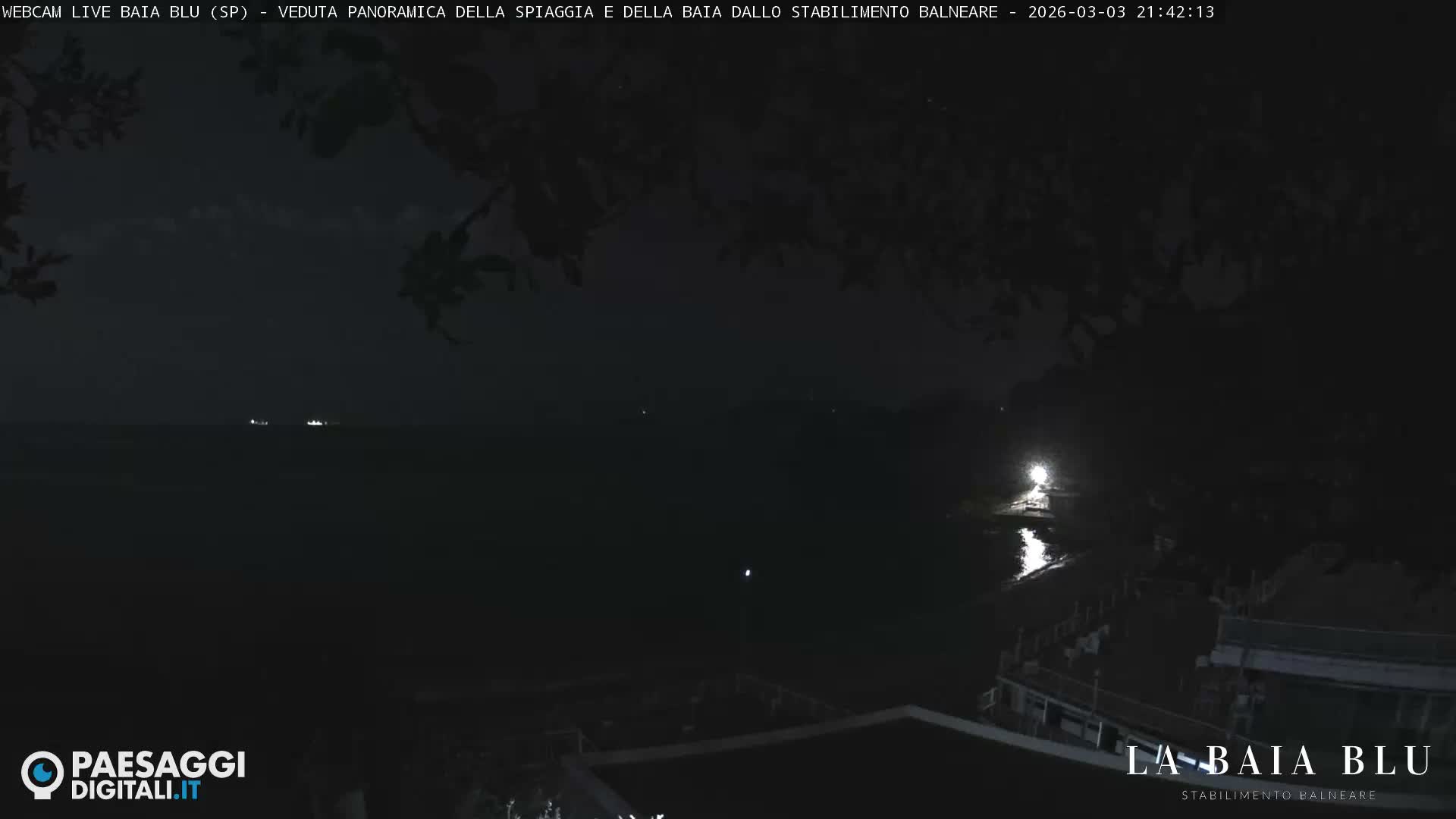 Baia Blu Beach live Cam - La Spezia, Liguria, Italy