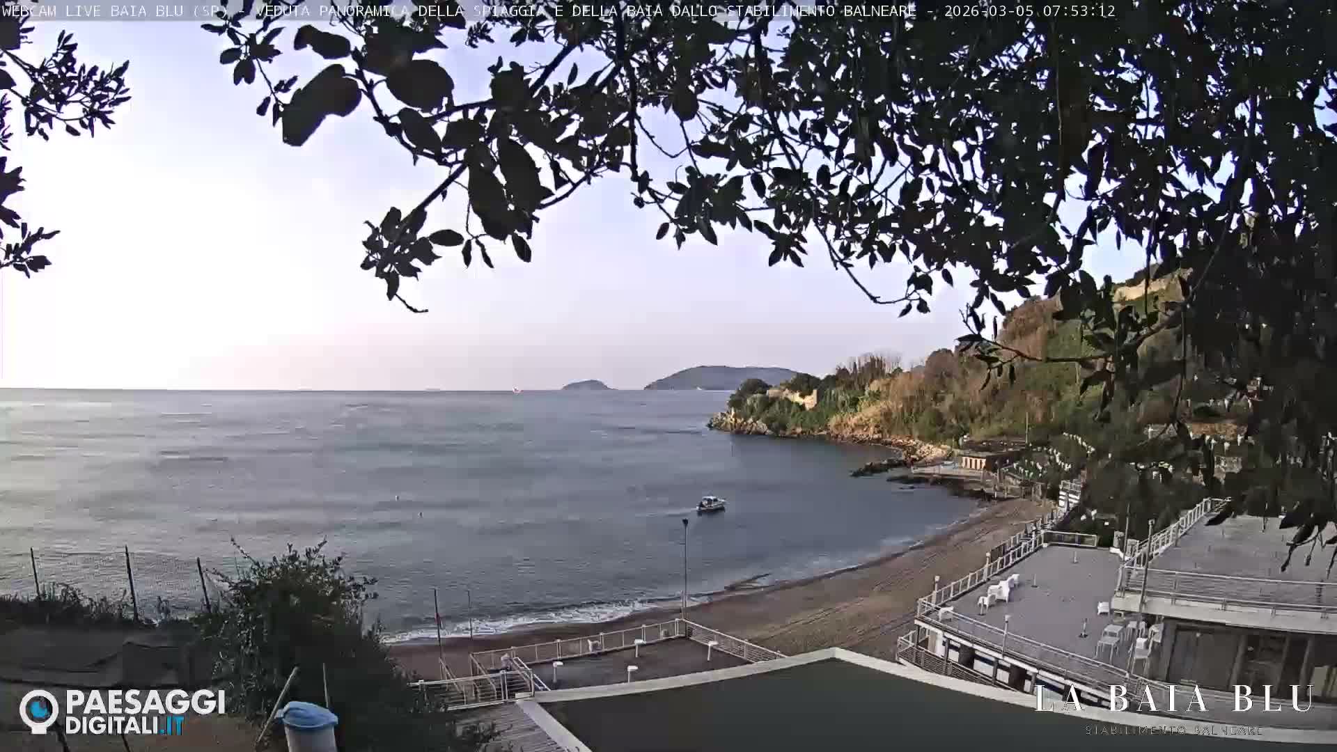 Baia Blu Beach live Cam - La Spezia, Liguria, Italy