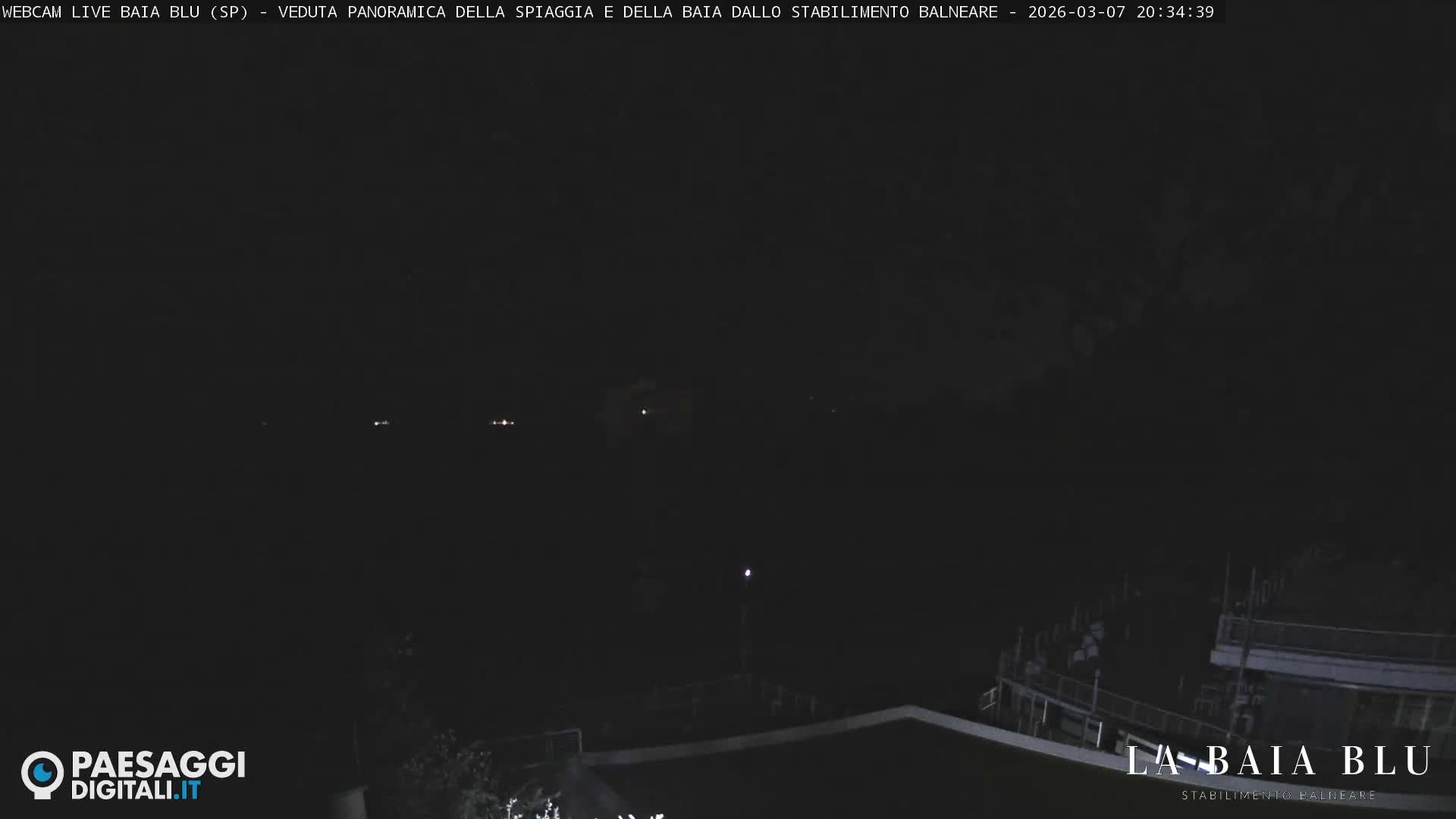 Baia Blu Beach live Cam - La Spezia, Liguria, Italy