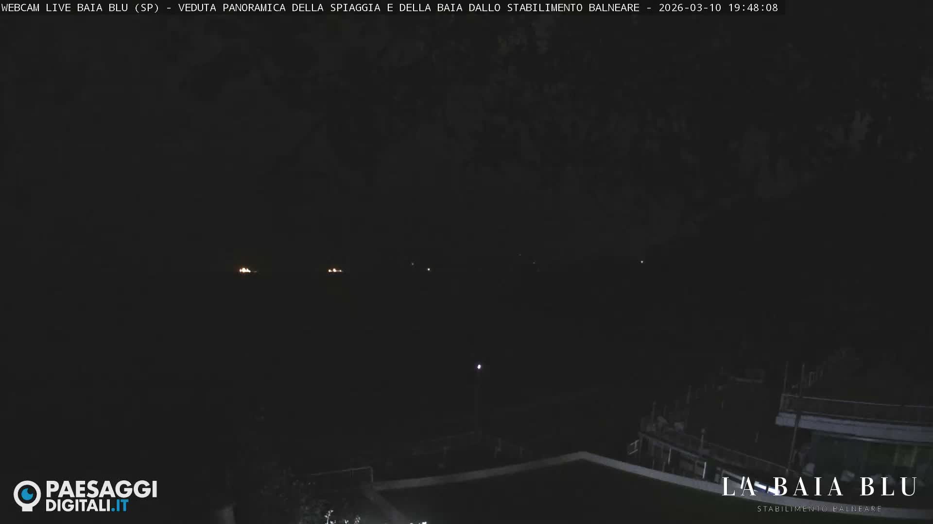 Baia Blu Beach live Cam - La Spezia, Liguria, Italy