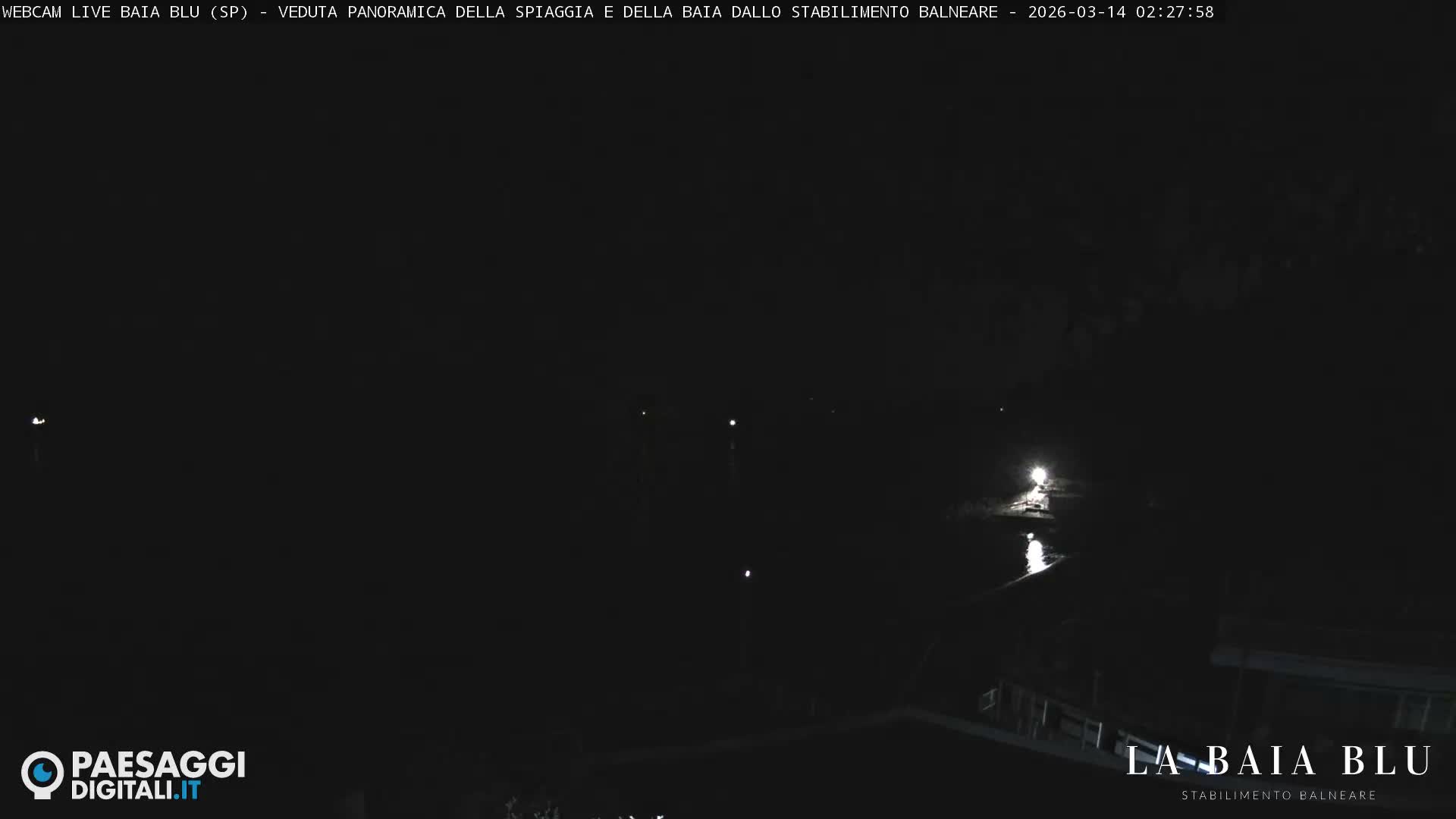 Baia Blu Beach live Cam - La Spezia, Liguria, Italy