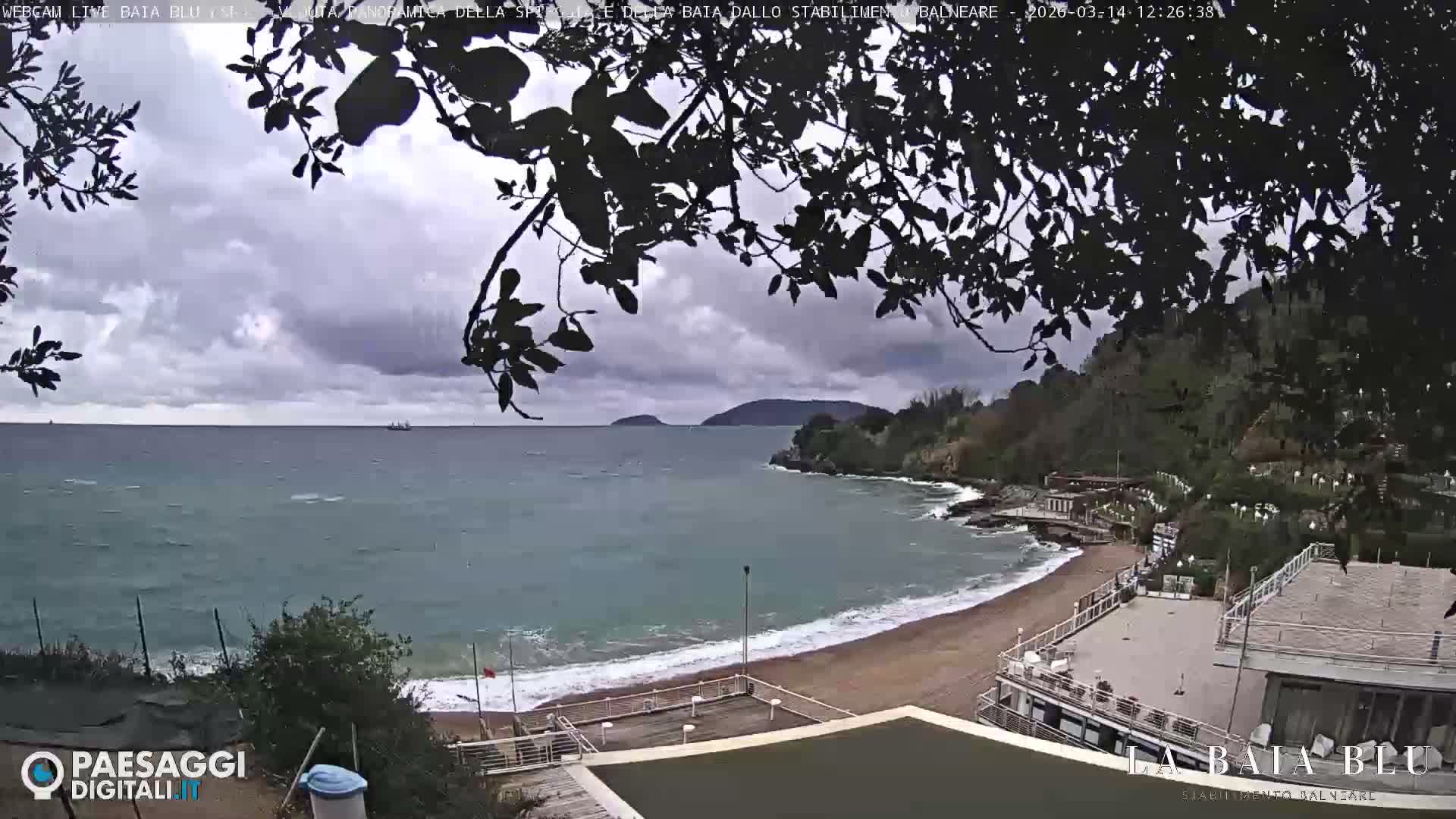 Baia Blu Beach live Cam - La Spezia, Liguria, Italy