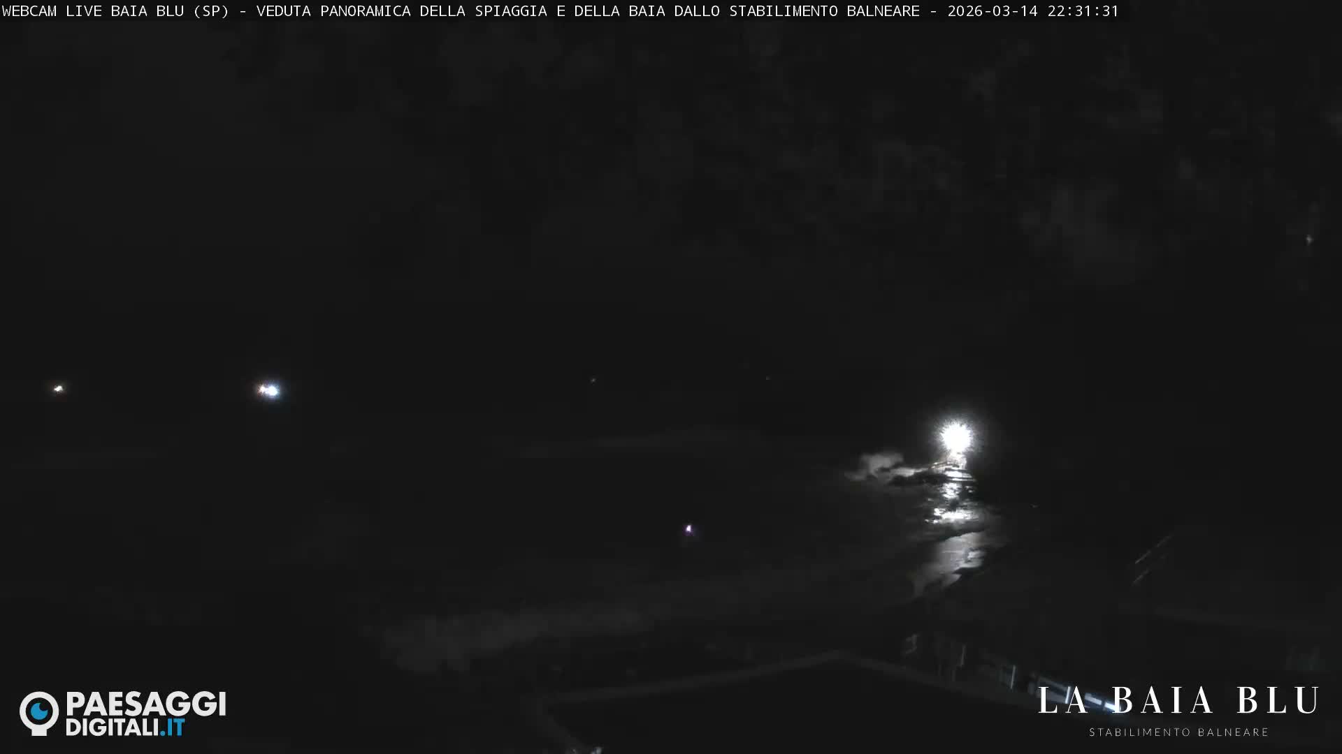 Baia Blu Beach live Cam - La Spezia, Liguria, Italy