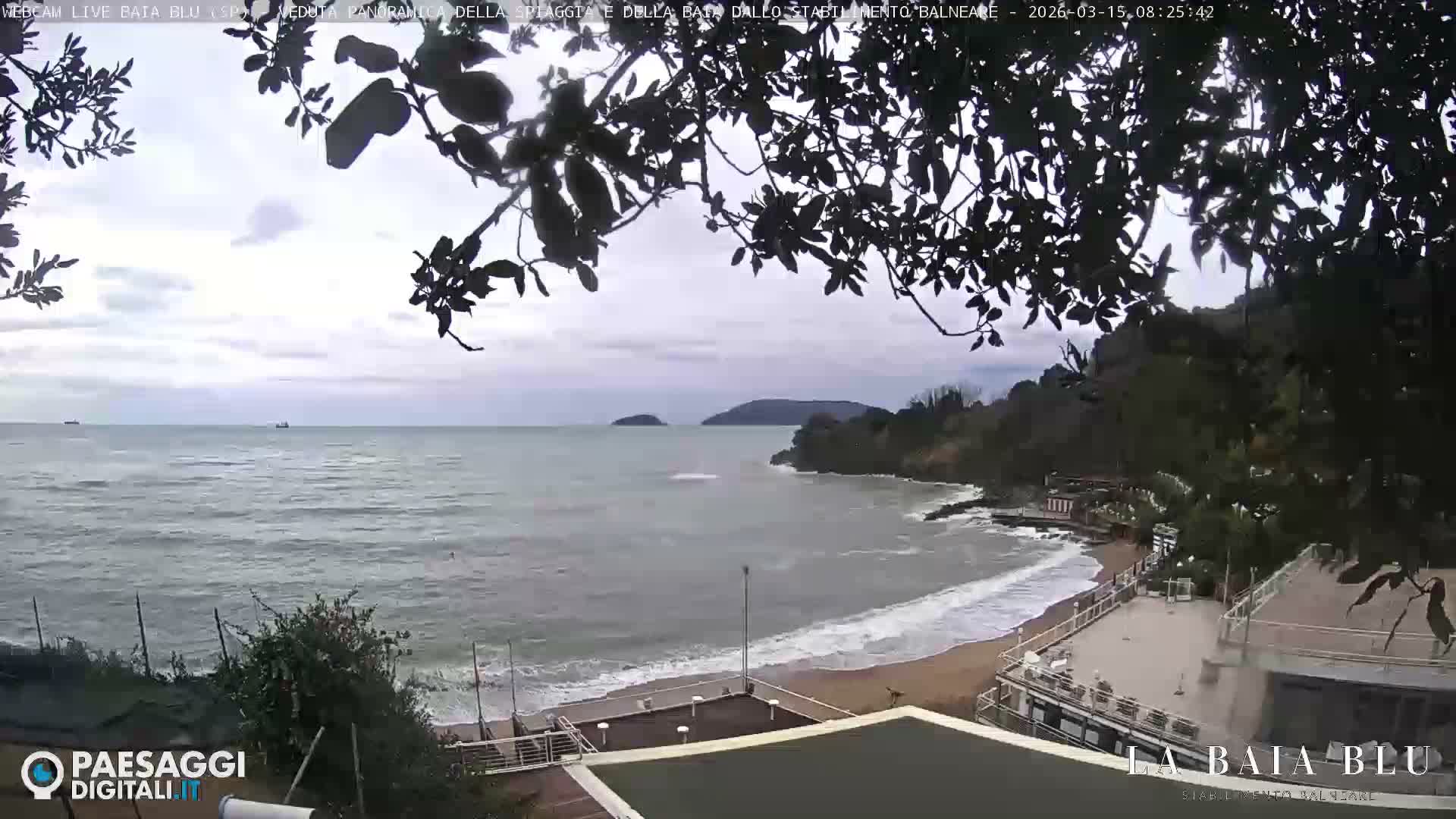 Baia Blu Beach live Cam - La Spezia, Liguria, Italy